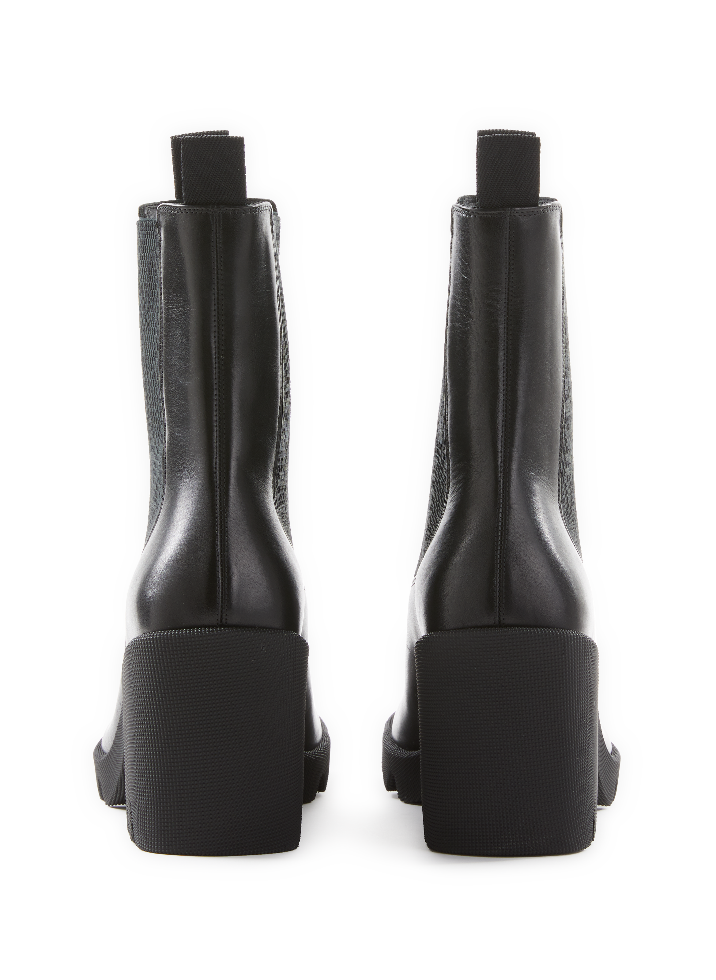 Bottines en cuir mélangé BURBERRY Noir