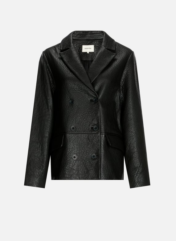 Blazer Veste Cuir De Chèvre Femme Veste Pour Femme En Simili Cuir