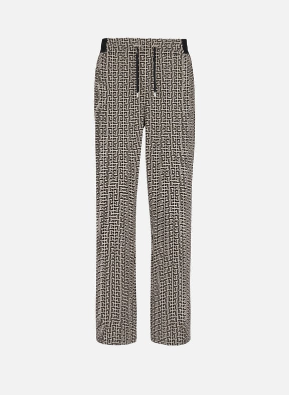 Jogging en jacquard monogramme pb labyrinthe Noir by BALMAIN BALMAIN Jogging en jacquard monogramme pb labyrinthe Noir