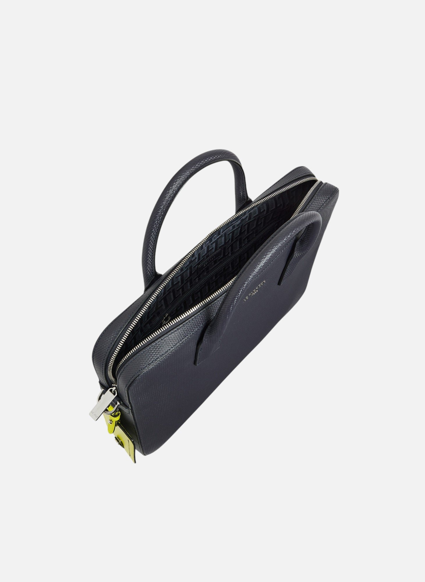 Porte document slim 14" emile en cuir signature t LE TANNEUR Bleu