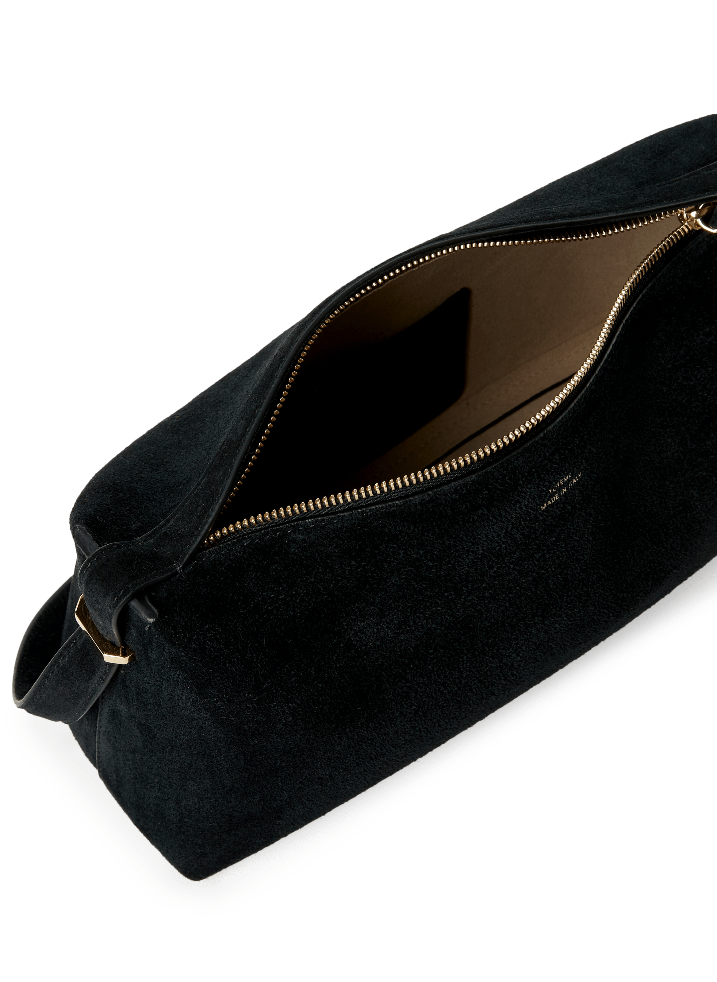 Suede leather clutch TOTEME Black