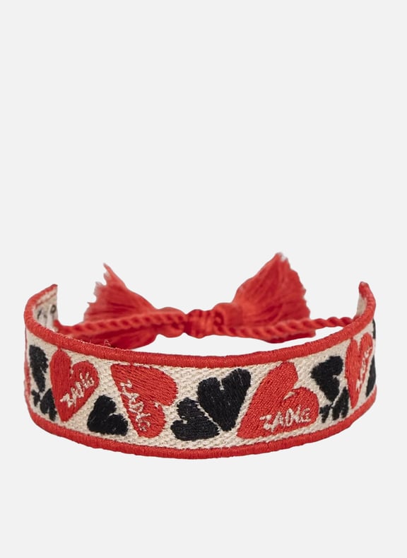 Bracelet tissé cœur en coton zadig woven Blanc by ZADIG&VOLTAIRE ZADIG&VOLTAIRE Bracelet tissé cœur en coton zadig woven Blanc
