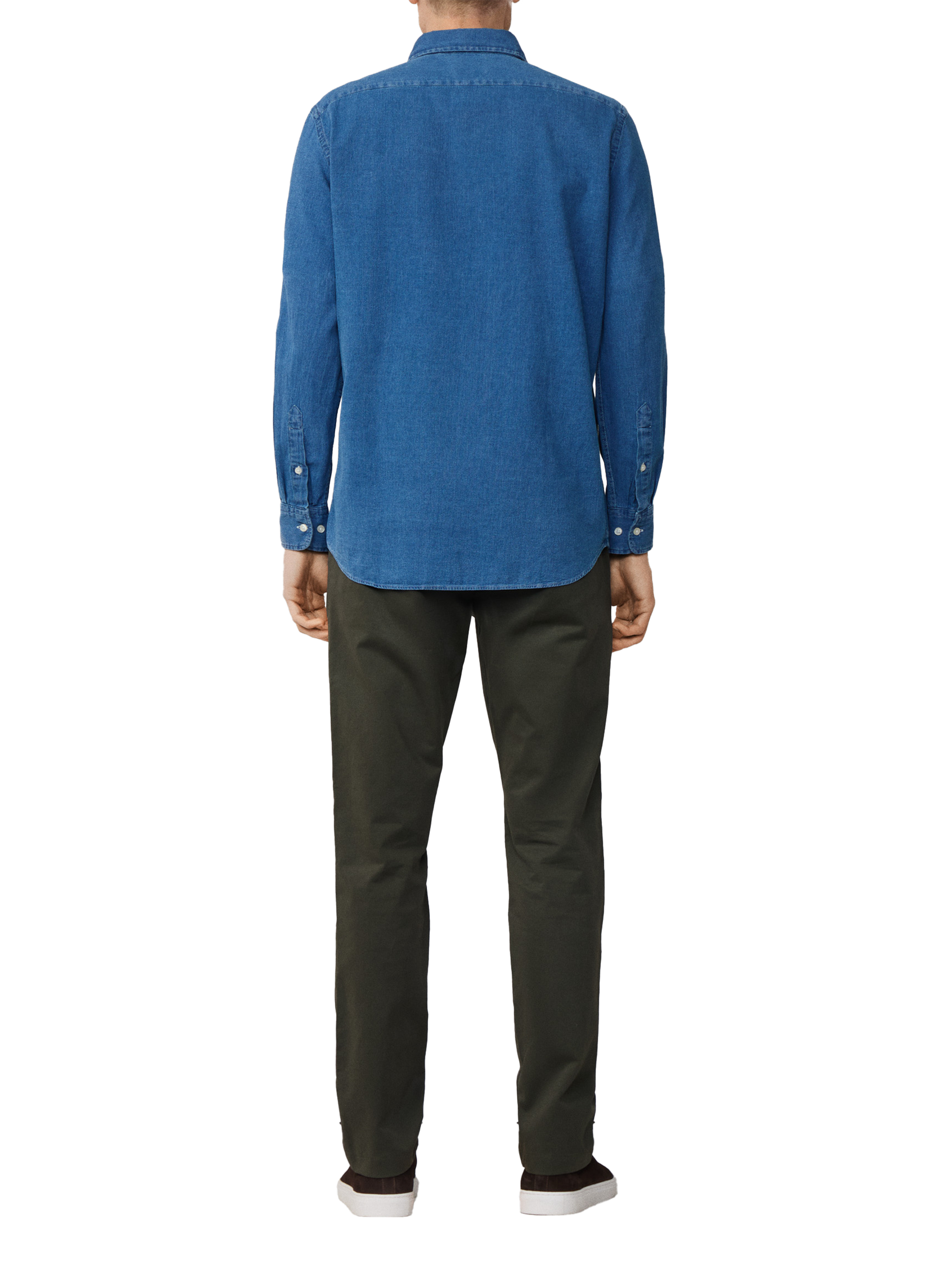 Woven cotton shirt Blue