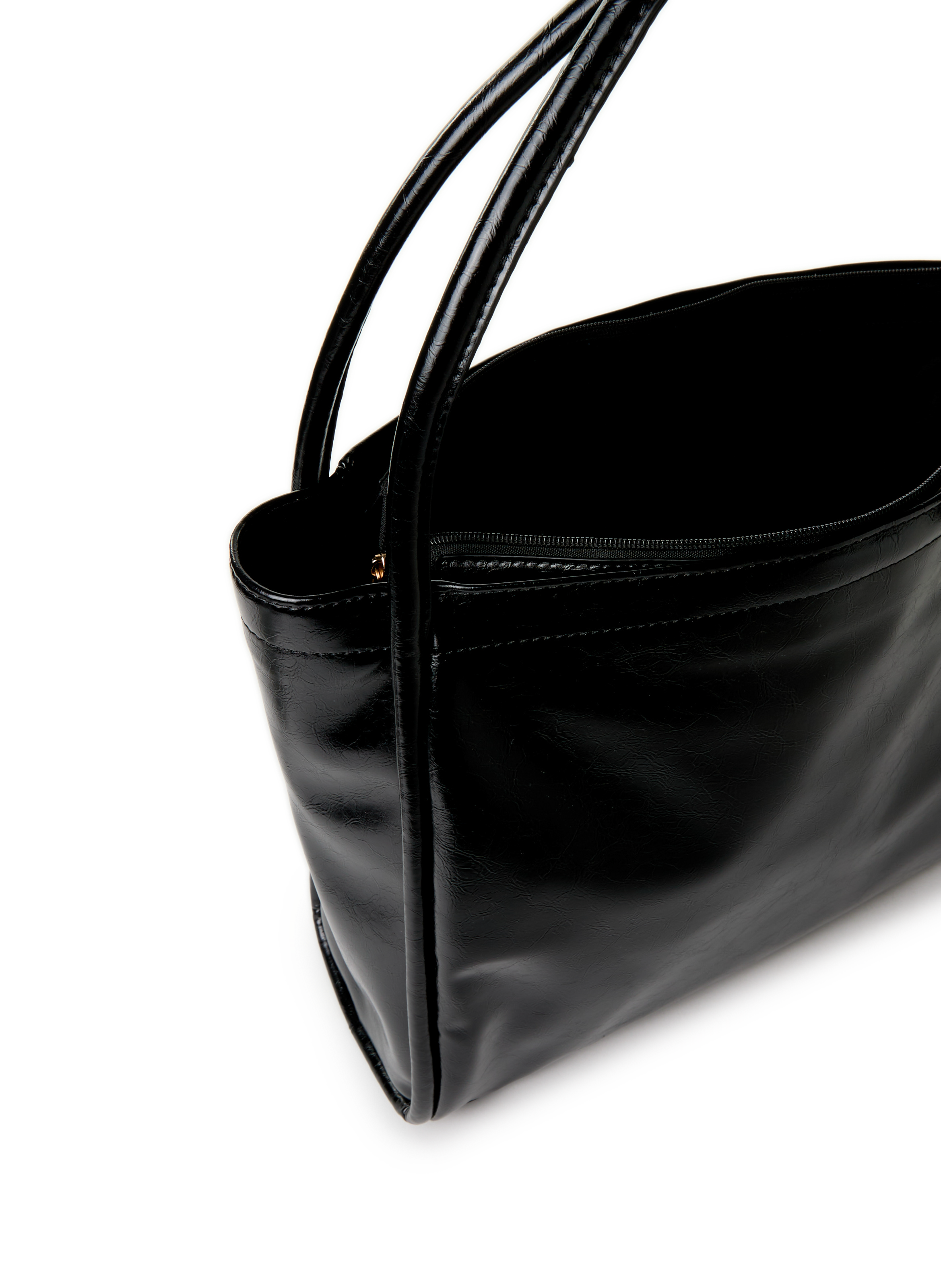 Sac cabas craquelé AU PRINTEMPS PARIS Noir