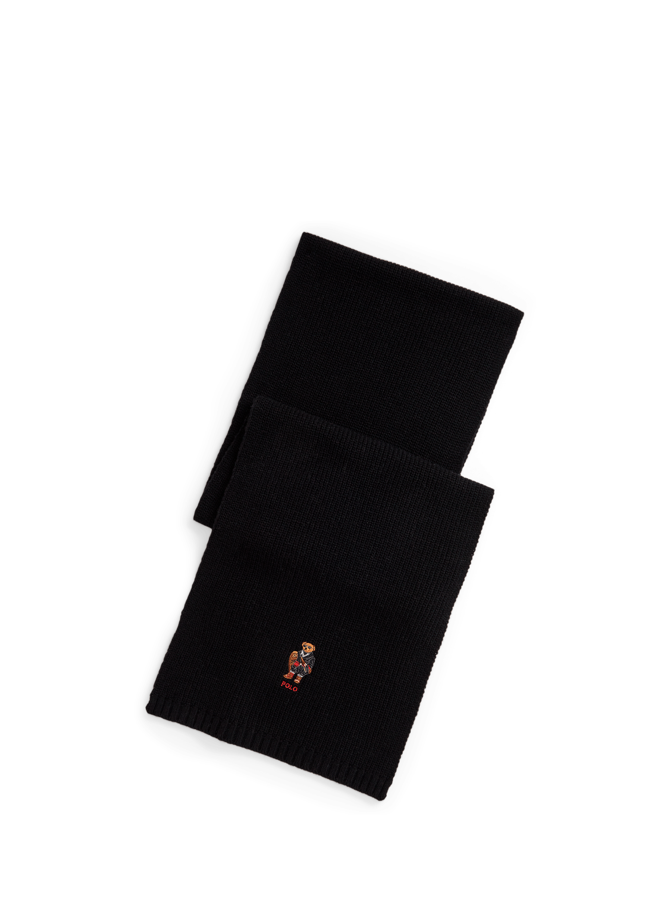 POLO RALPH LAUREN Echarpe en laine mélangée Noir