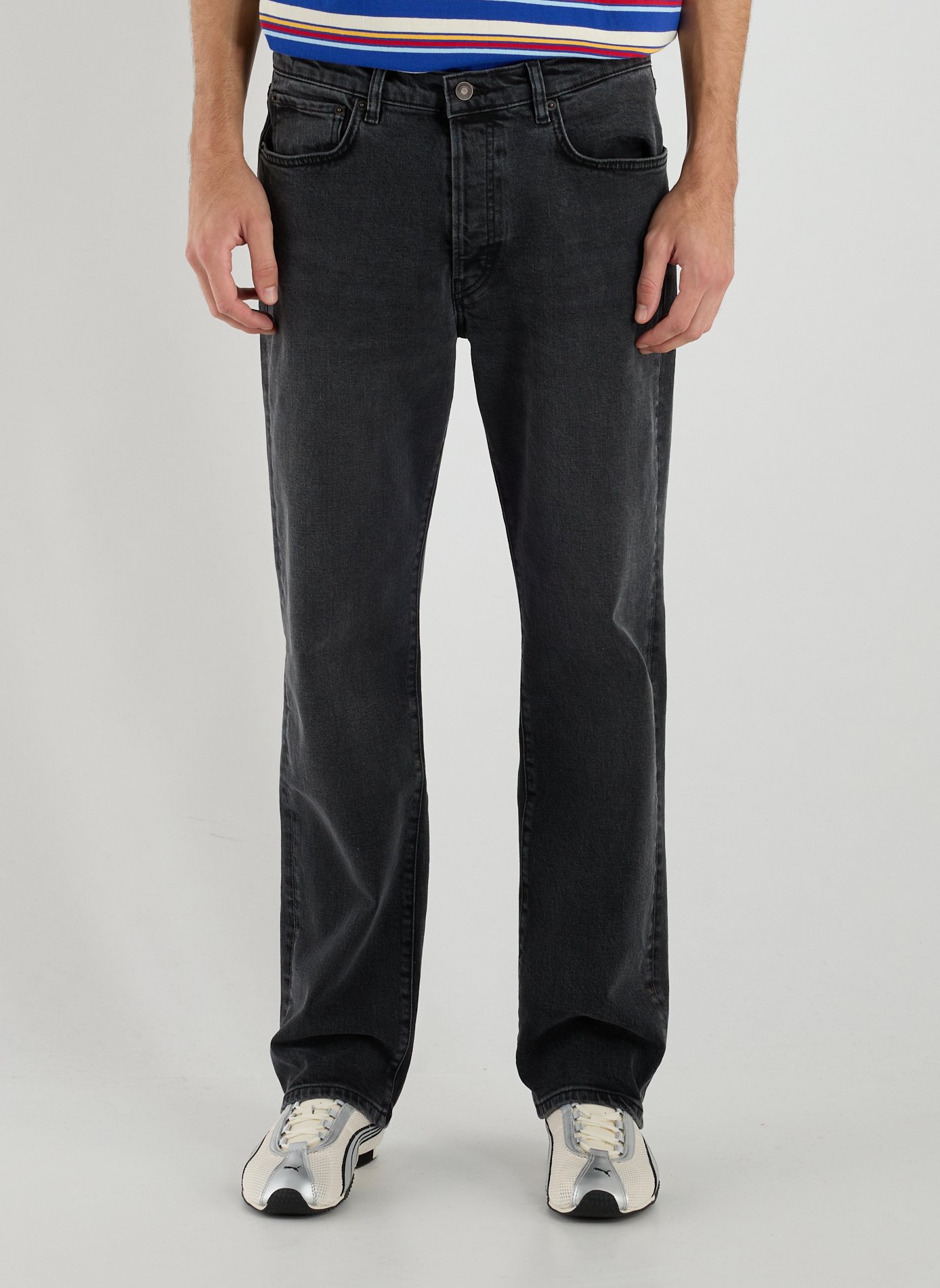 JEANERICA DENIM Jeans droit en coton mélangé Noir