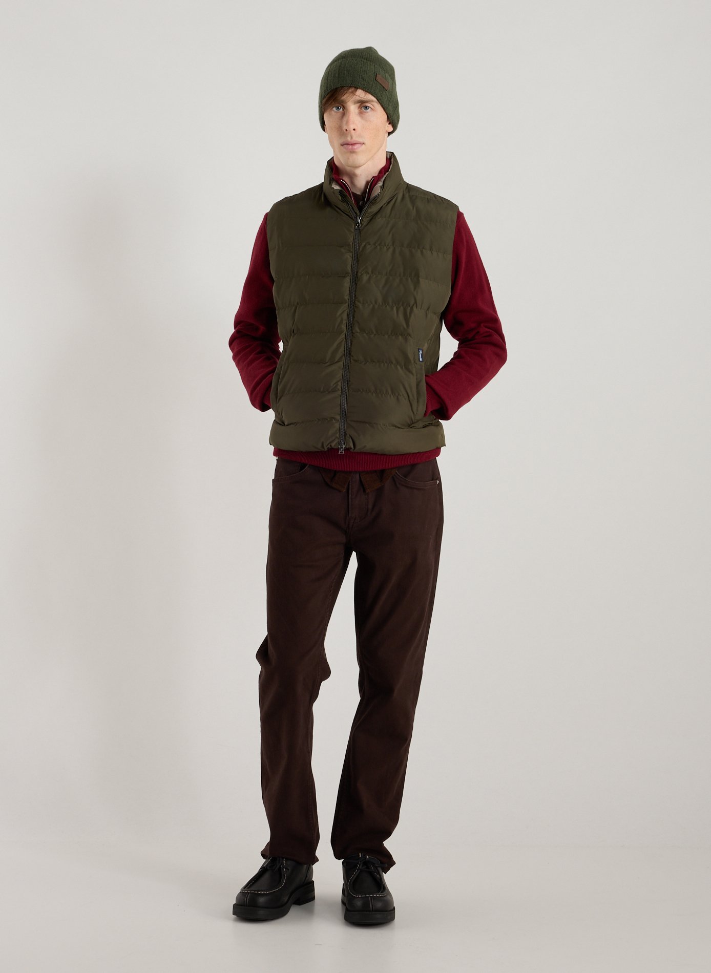 Blouson matelassé sans manches FACONNABLE Kaki