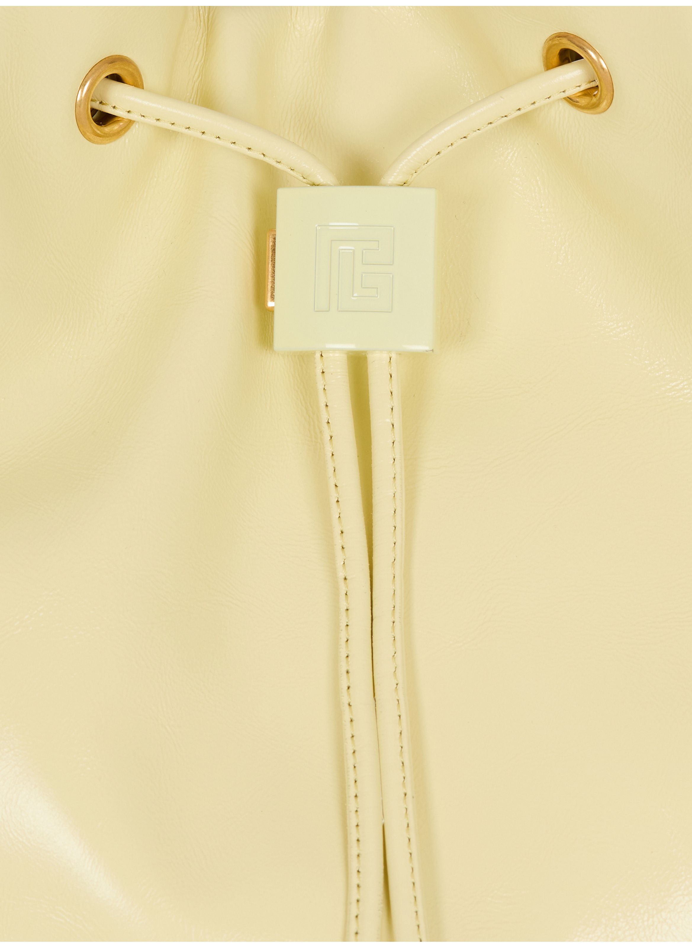 Sac à dos pulse en cuir de veau BALMAIN Jaune