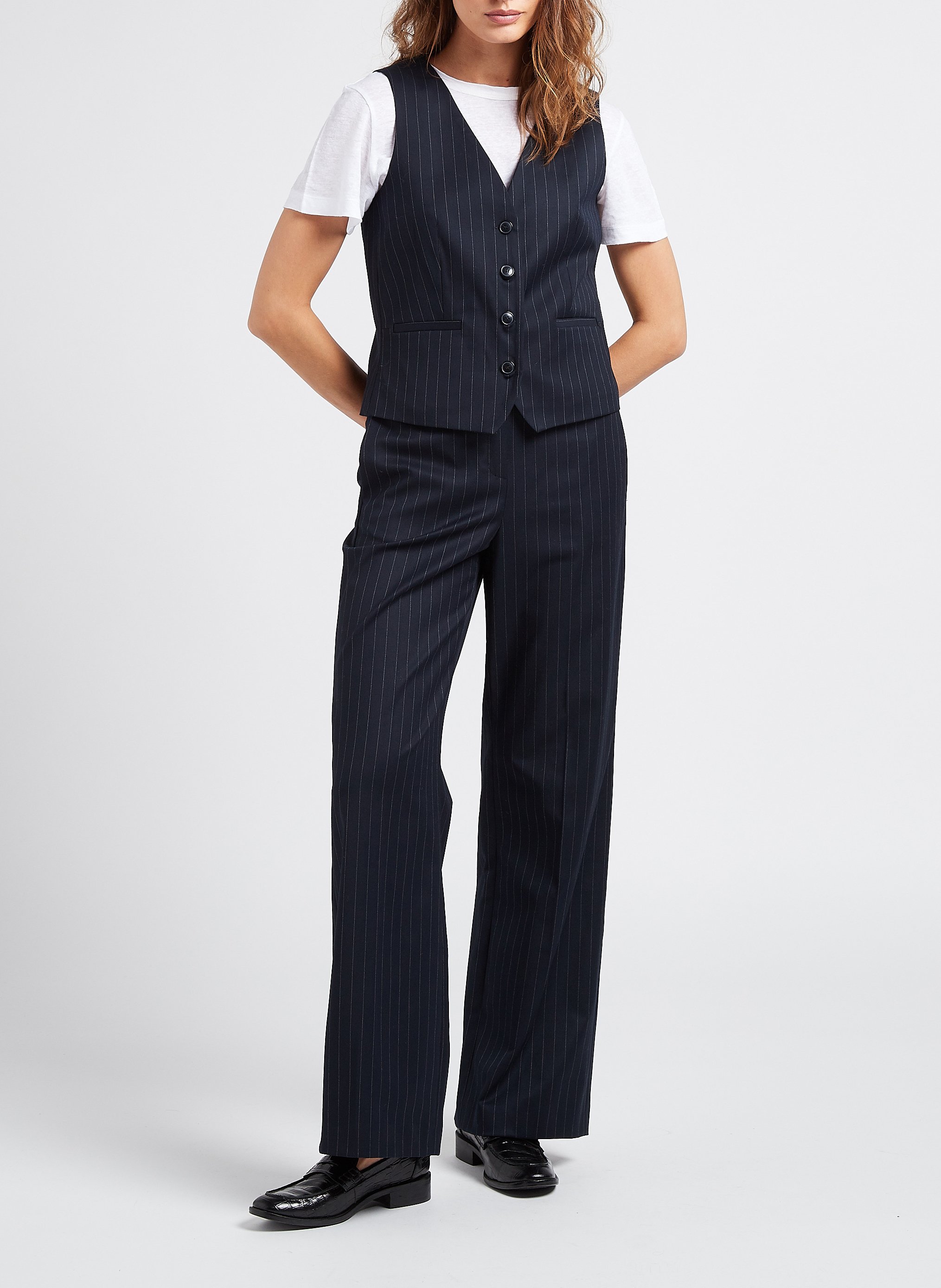 Pantalon taille haute large layla MAISON 123 Bleu