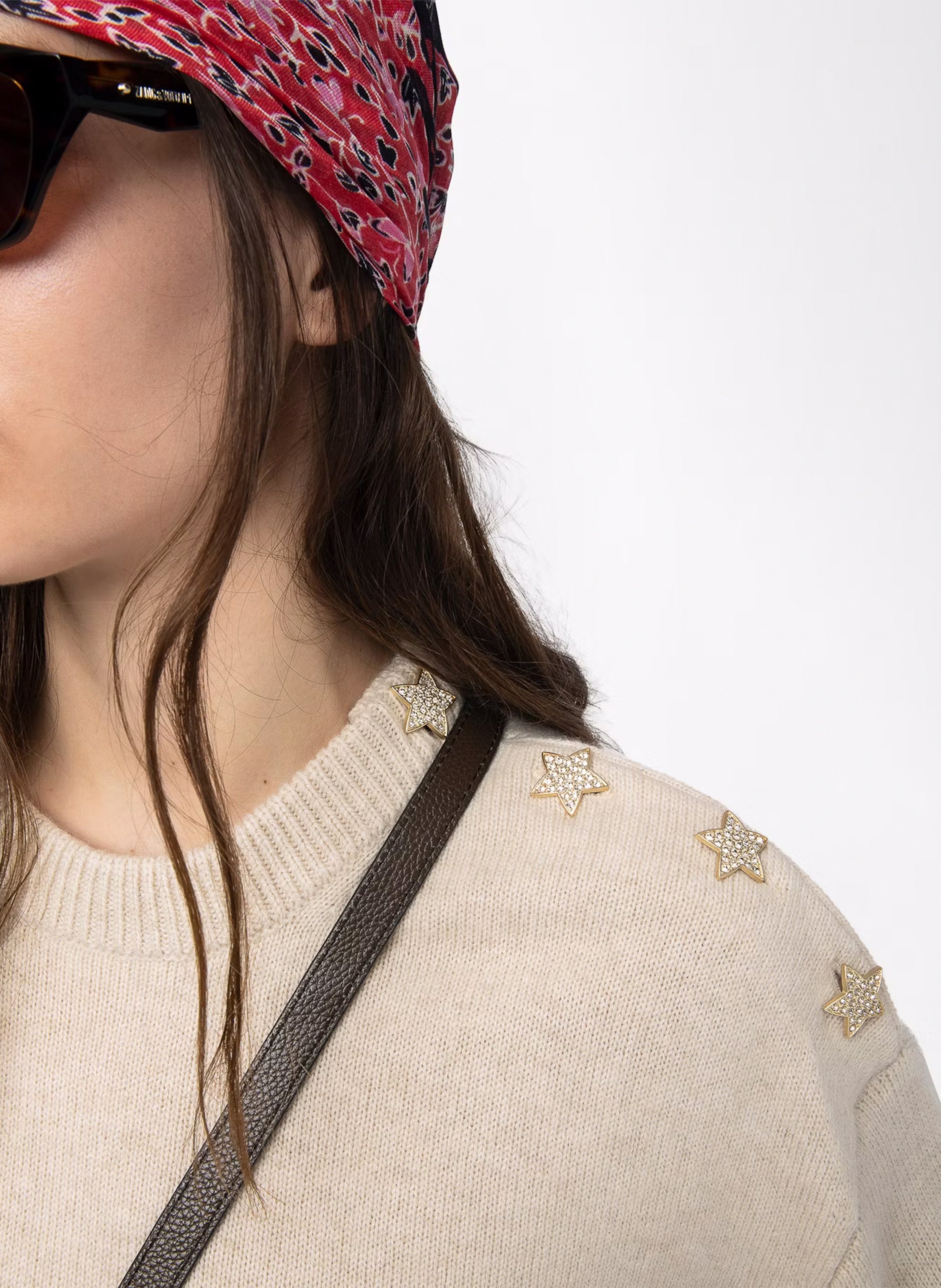 Pull col rond en laine mélangée swyna ZADIG&VOLTAIRE Beige