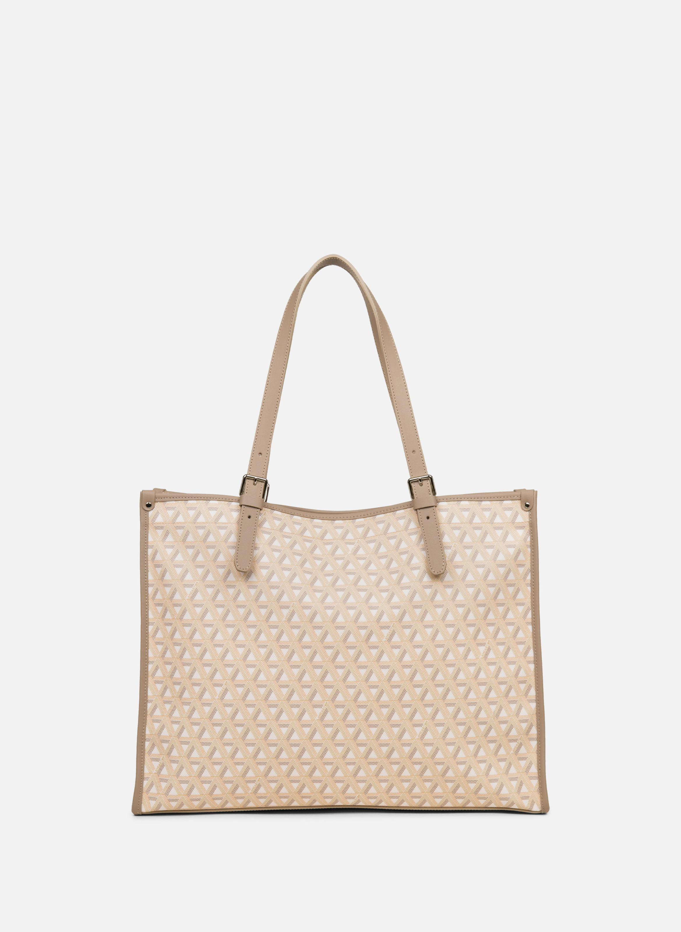 LANCASTER Grand sac cabas épaule - ikon Beige