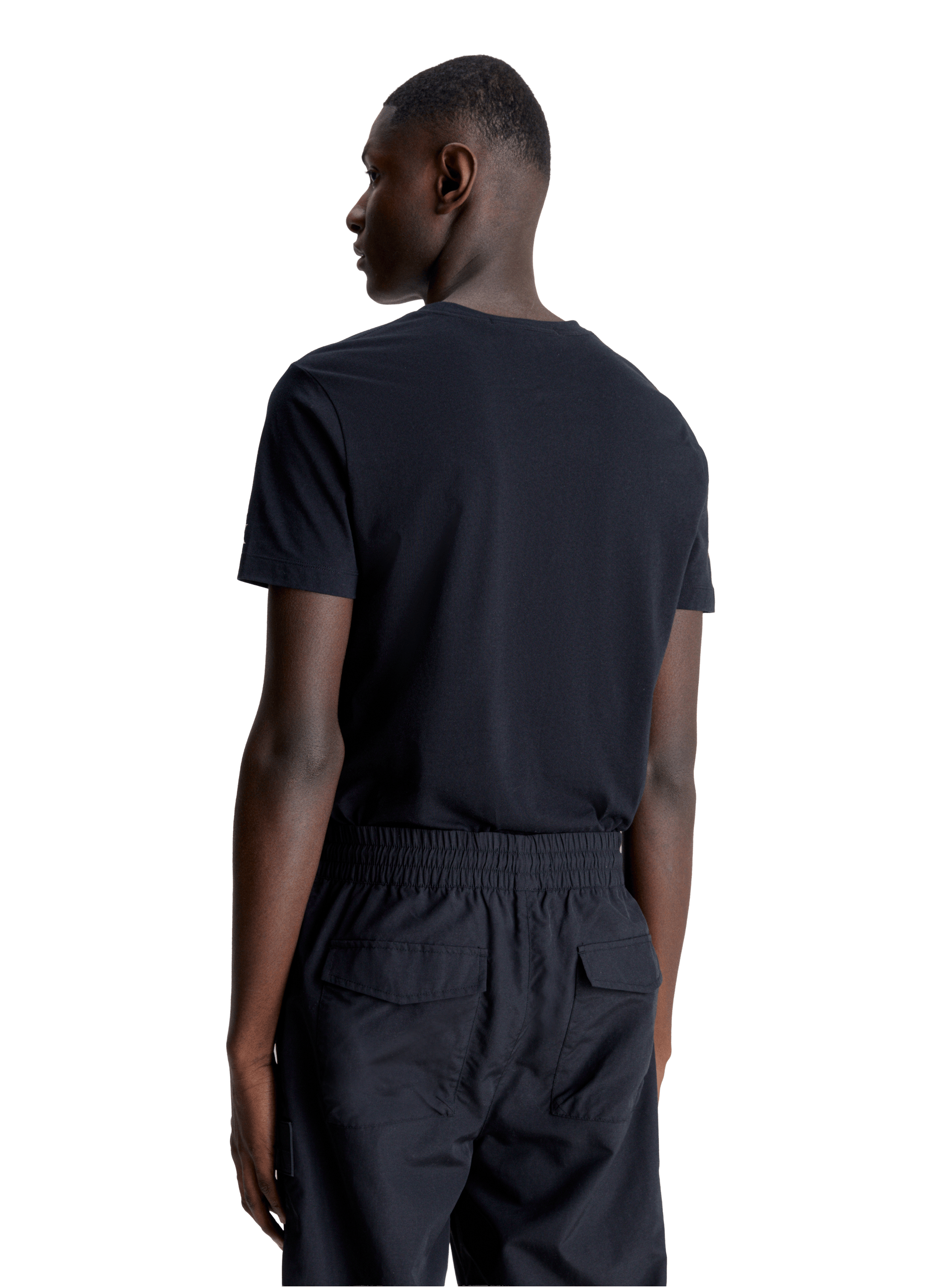 Round-neck cotton T-shirt CALVIN KLEIN Black