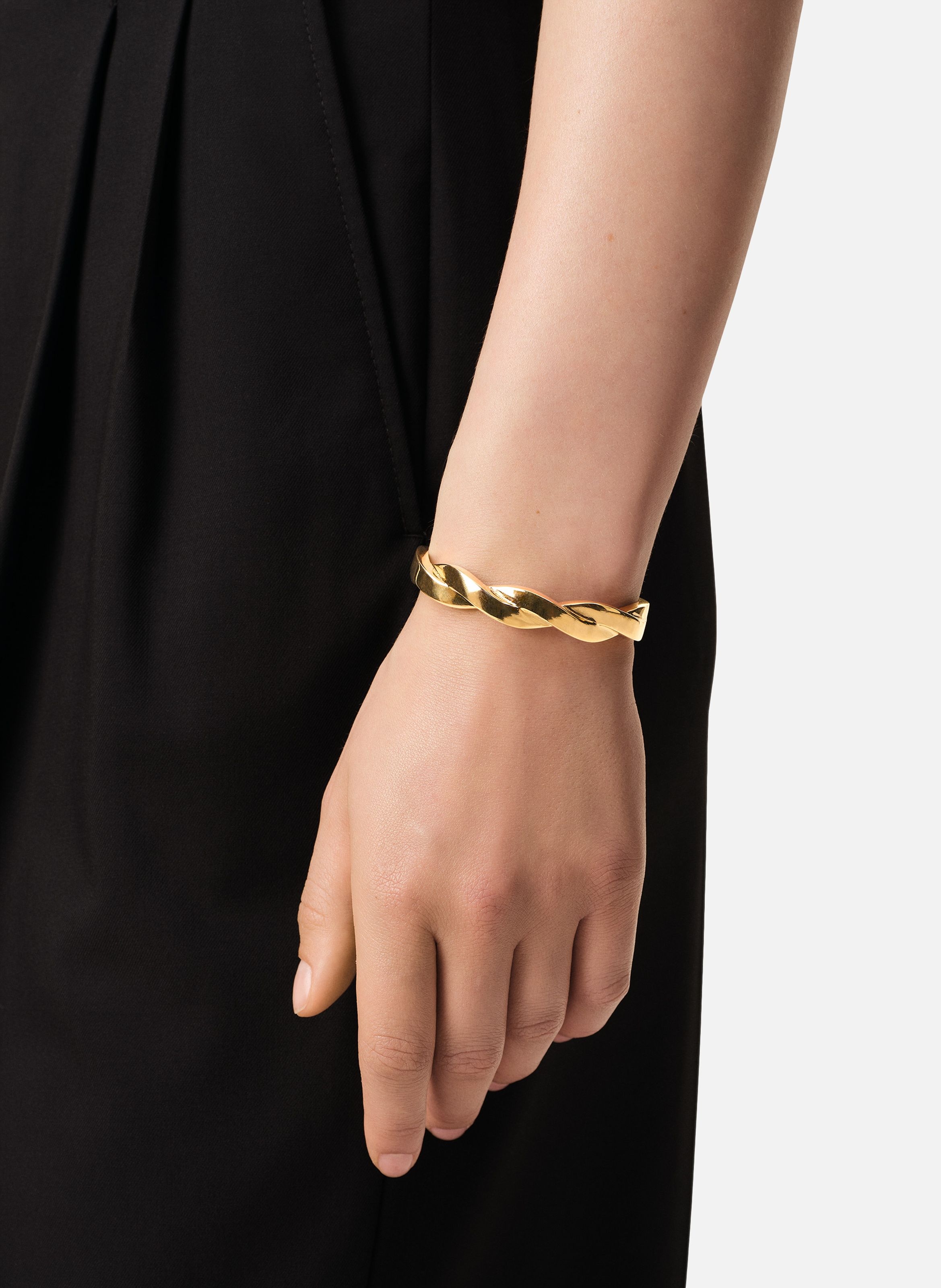 Bracelet tresse doré unisexe en laiton AMI PARIS Jaune