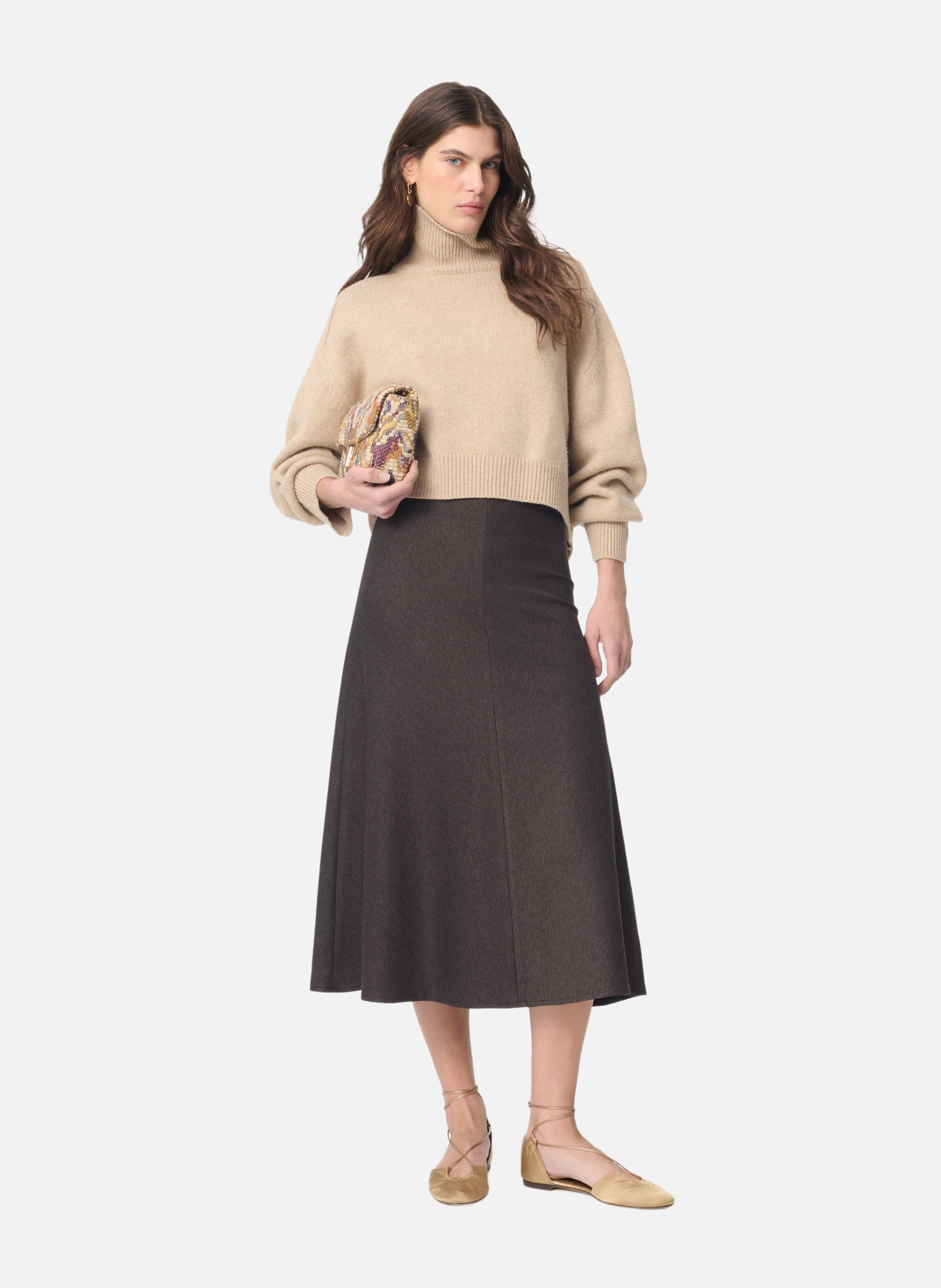 Jupe boushra VANESSA BRUNO Marron