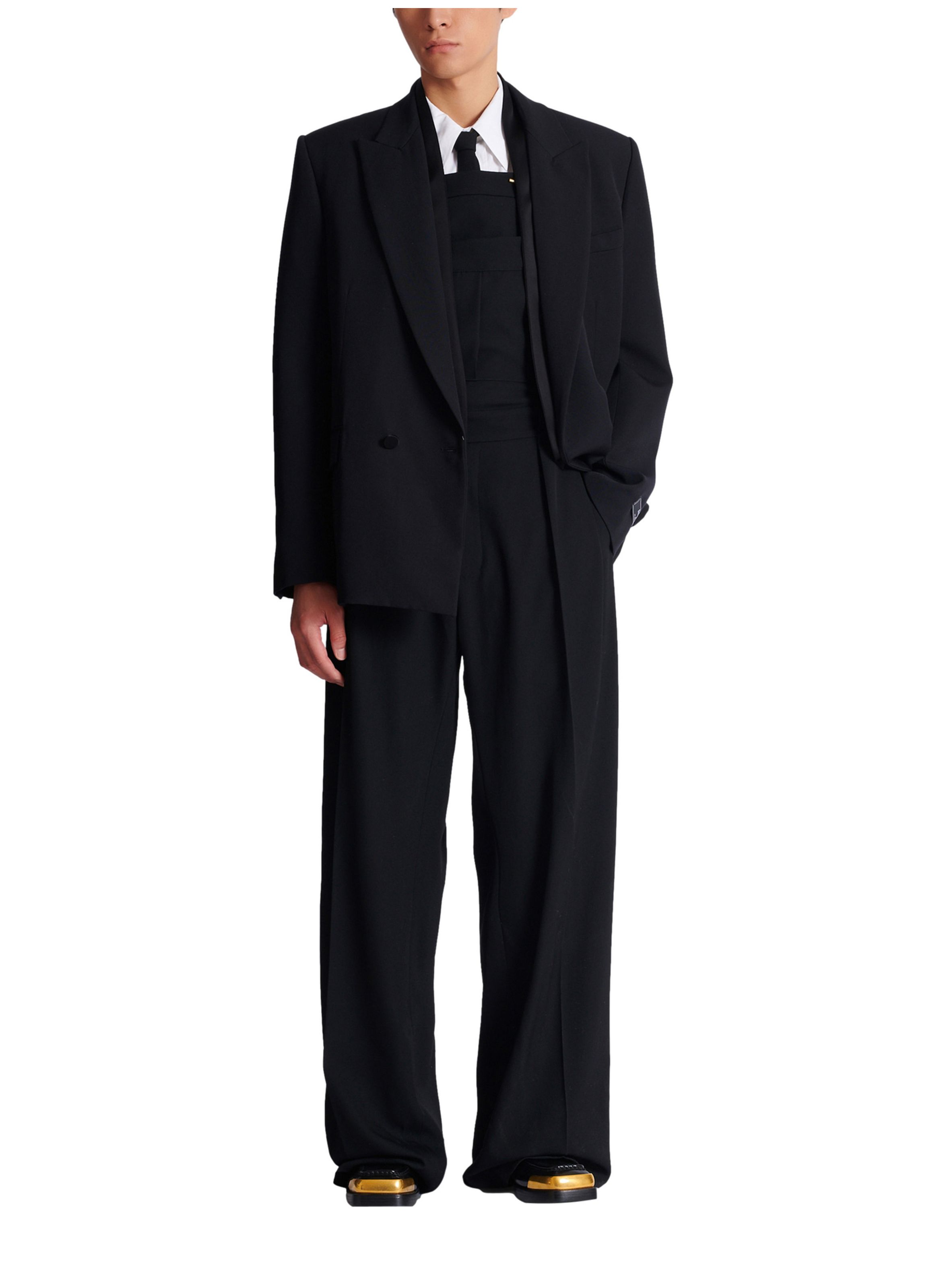 Salopette en laine BALMAIN Noir