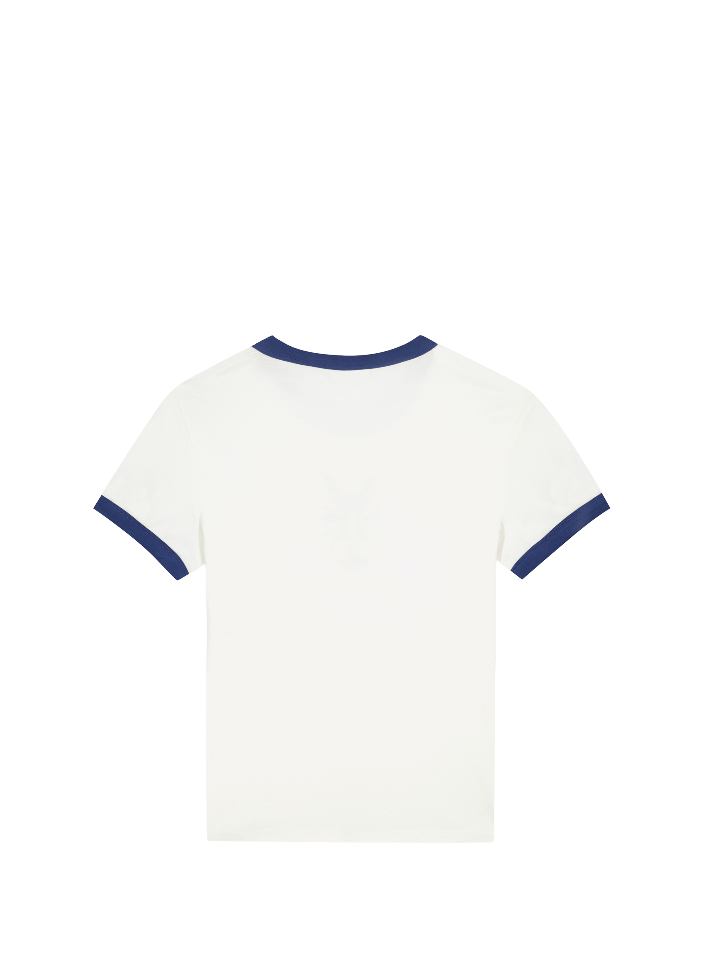 T-shirt droit brodé Montherlant en coton biologique MAISON LABICHE Blanc