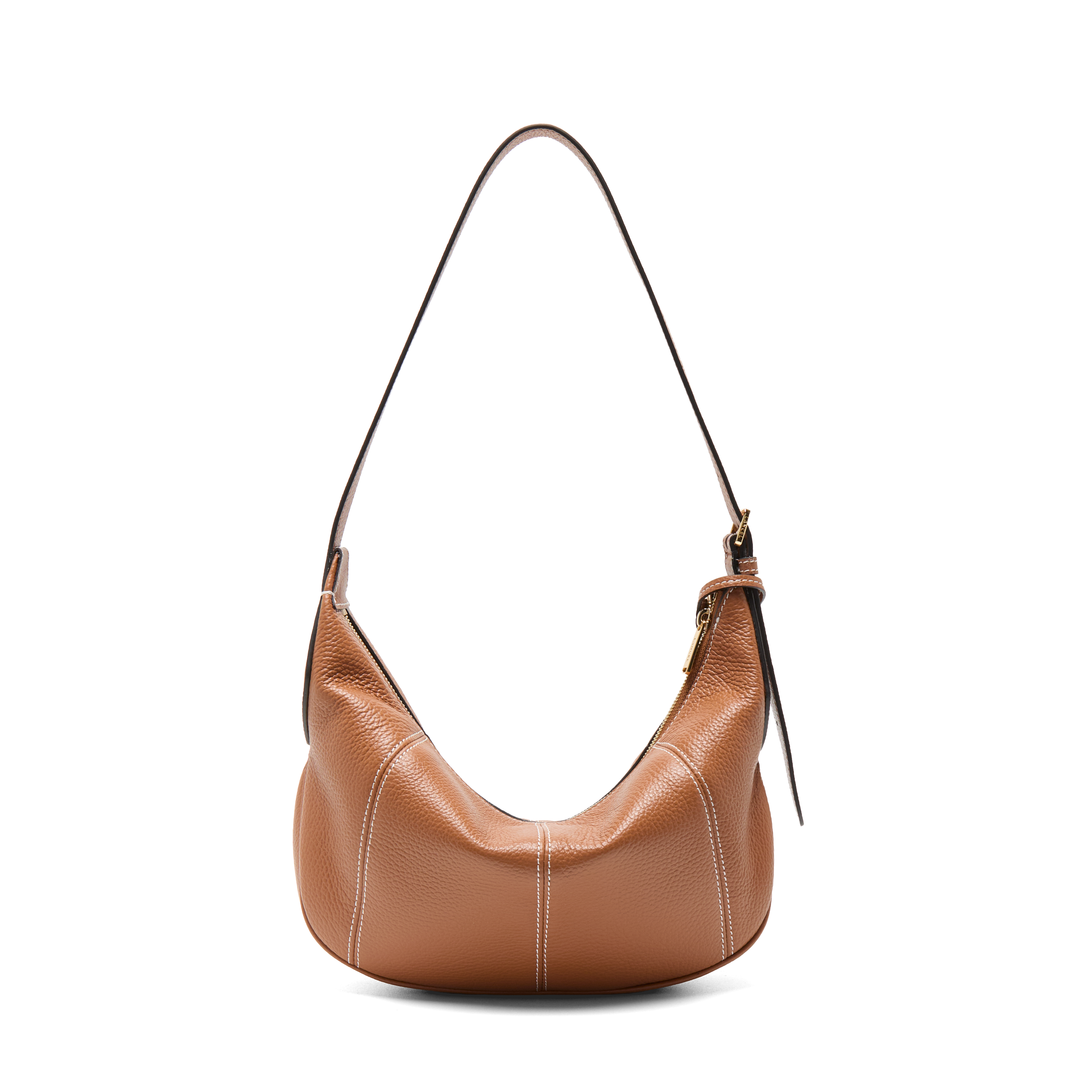 Sac hobo zippé m victoire de lancel en cuir LANCEL Marron