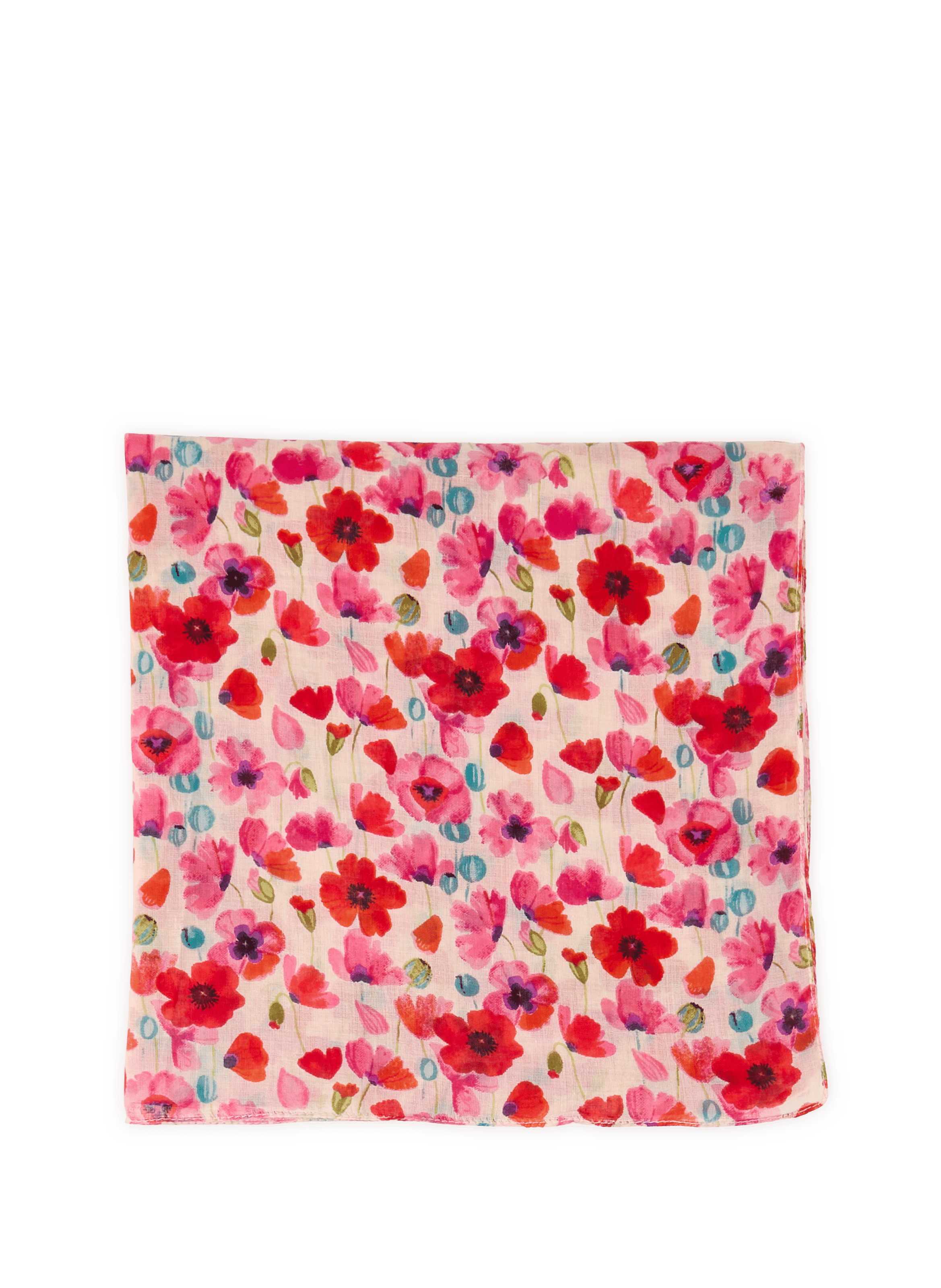 Etole imprimé fleuri en coton AU PRINTEMPS PARIS Rose