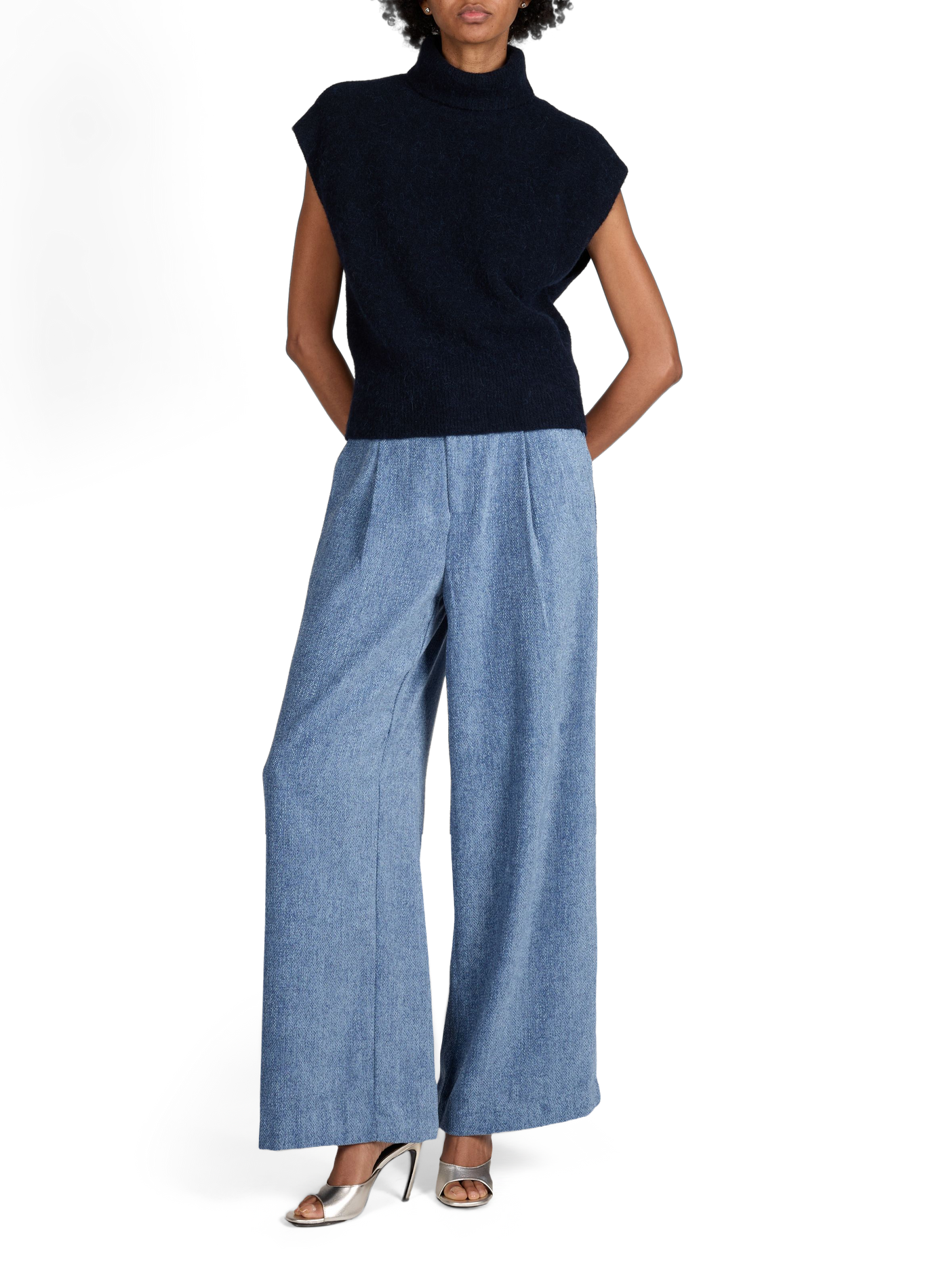 Pantalon large GZvally en denim GESTUZ Bleu