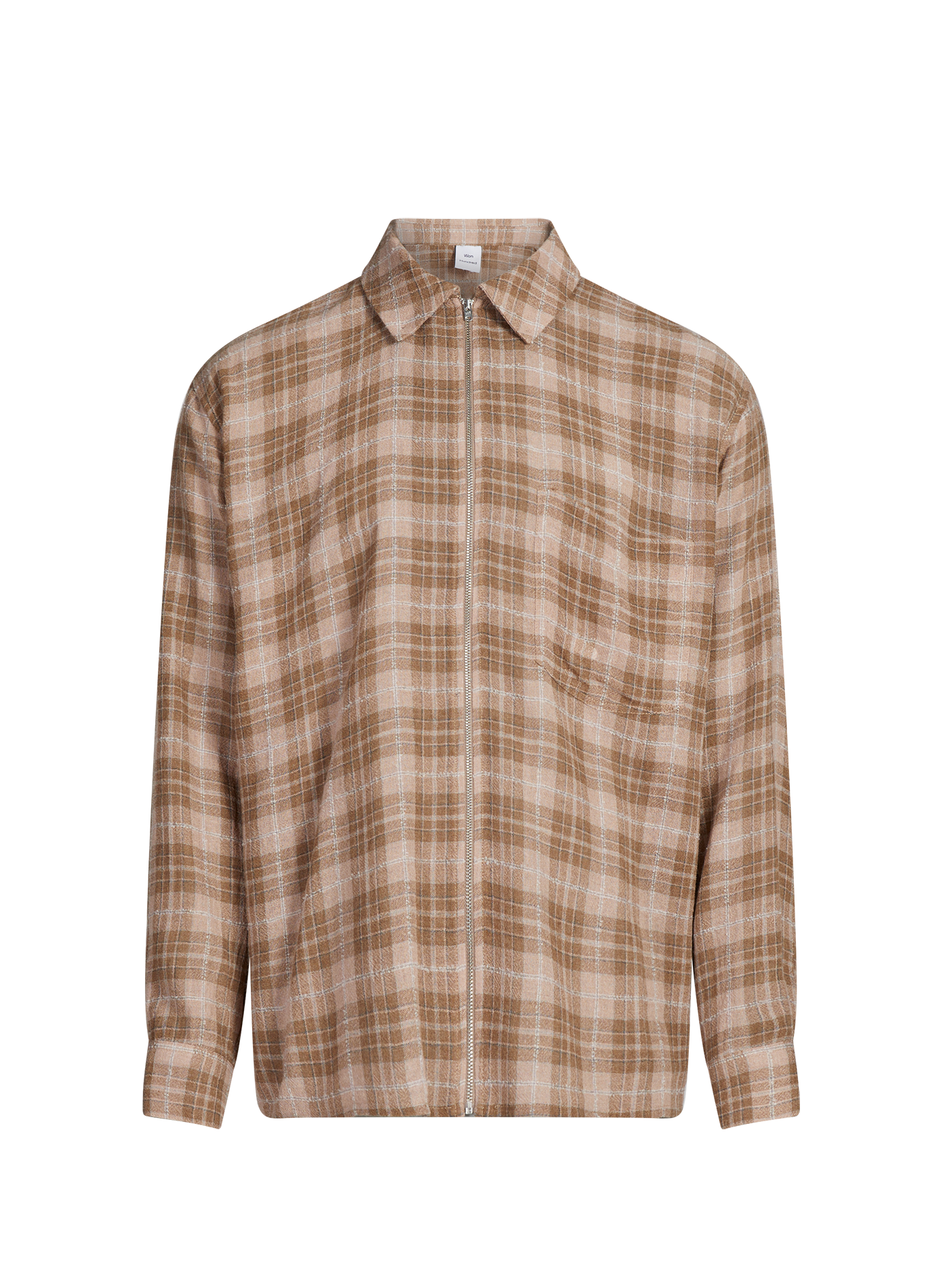 Shirt with classic plaid collar WON HUNDRED Brown