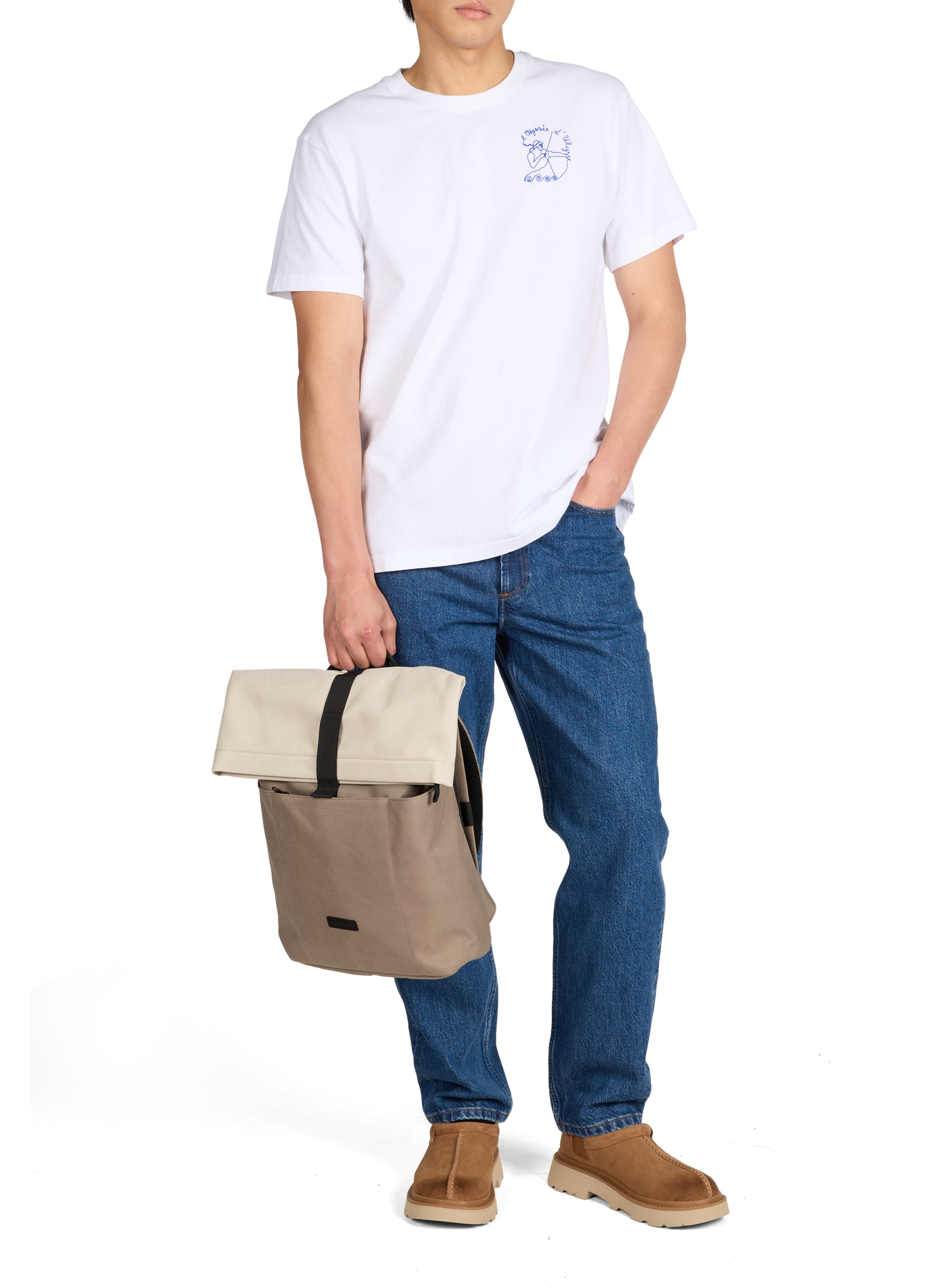 Patureau embroidered organic cotton T-shirt MAISON LABICHE White