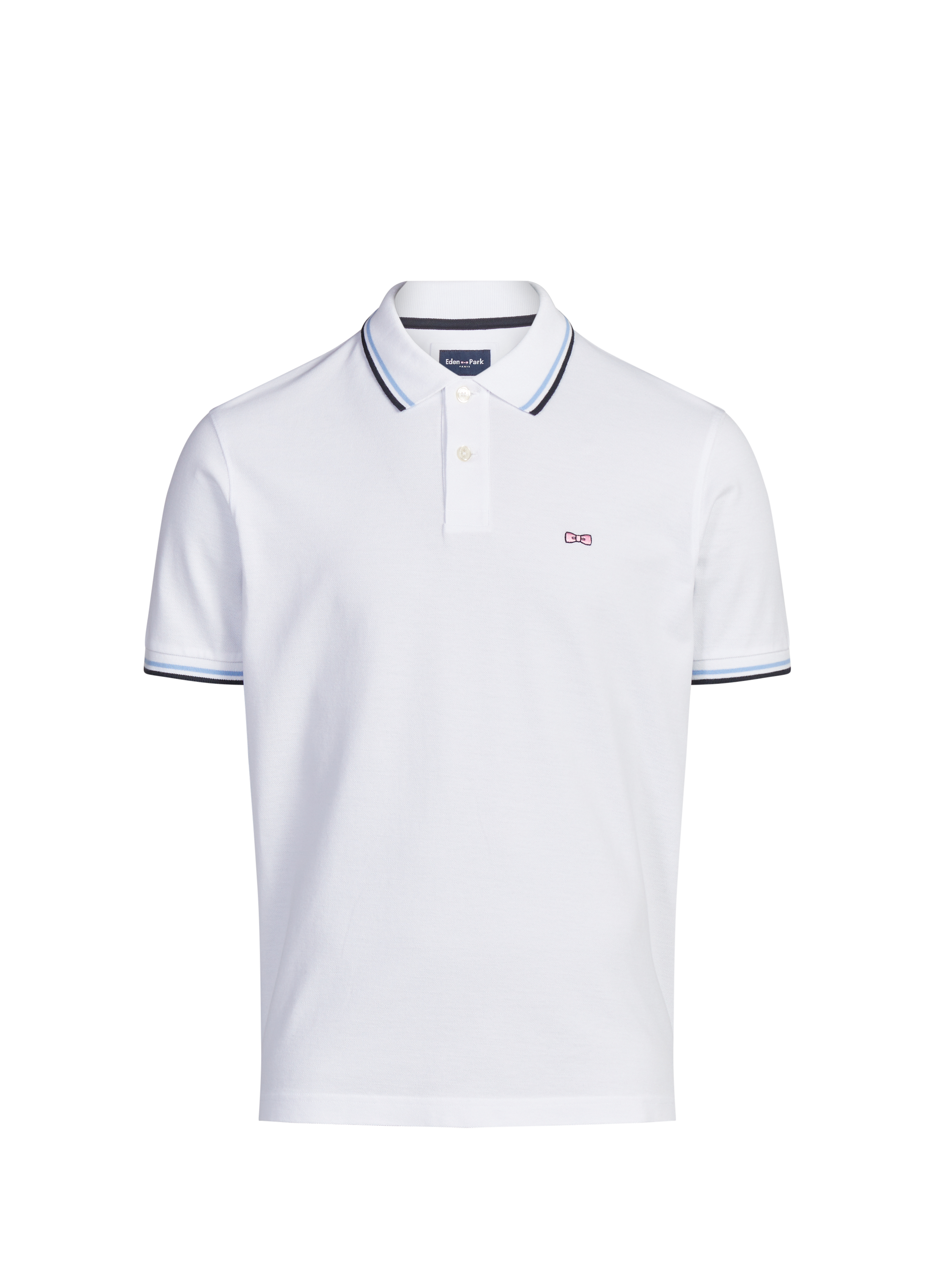 Polo à manches courtes en coton EDEN PARK Blanc