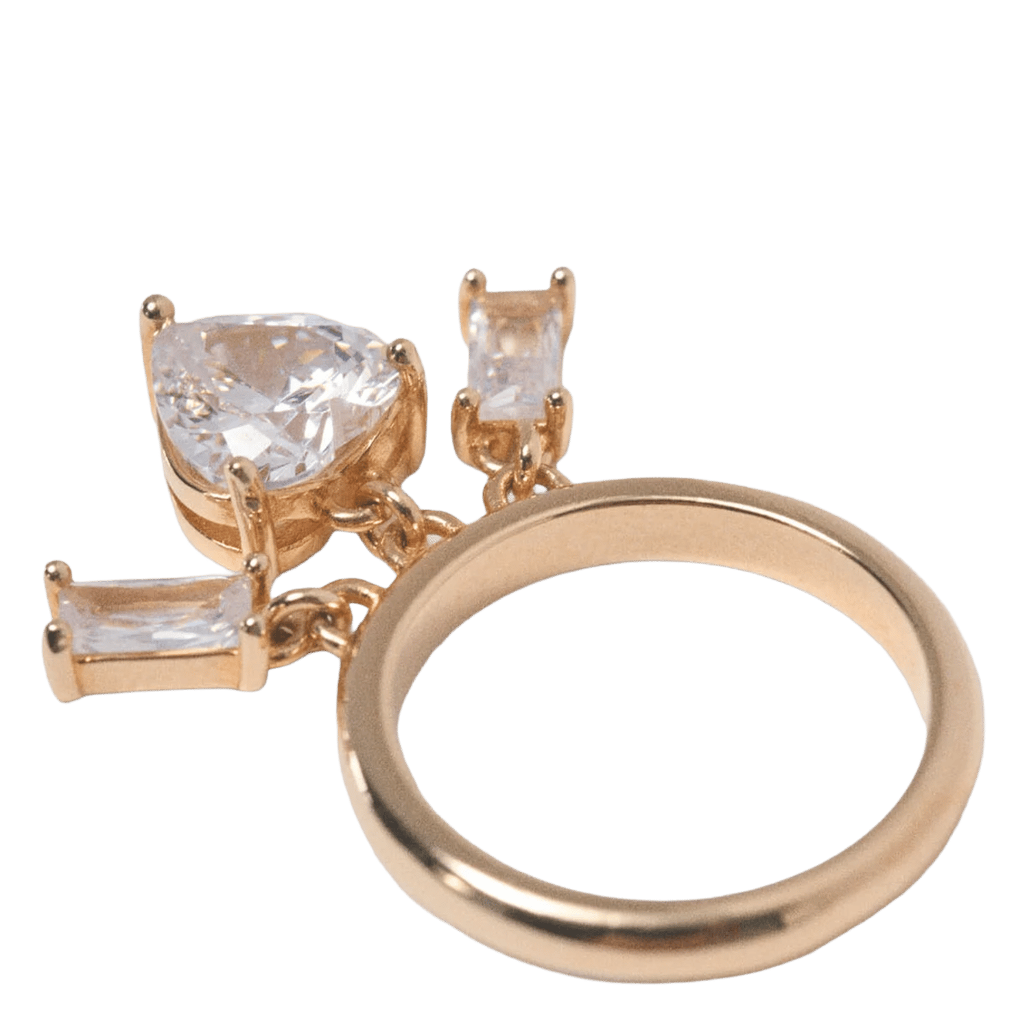 Bague à strass en laiton MAJE Doré