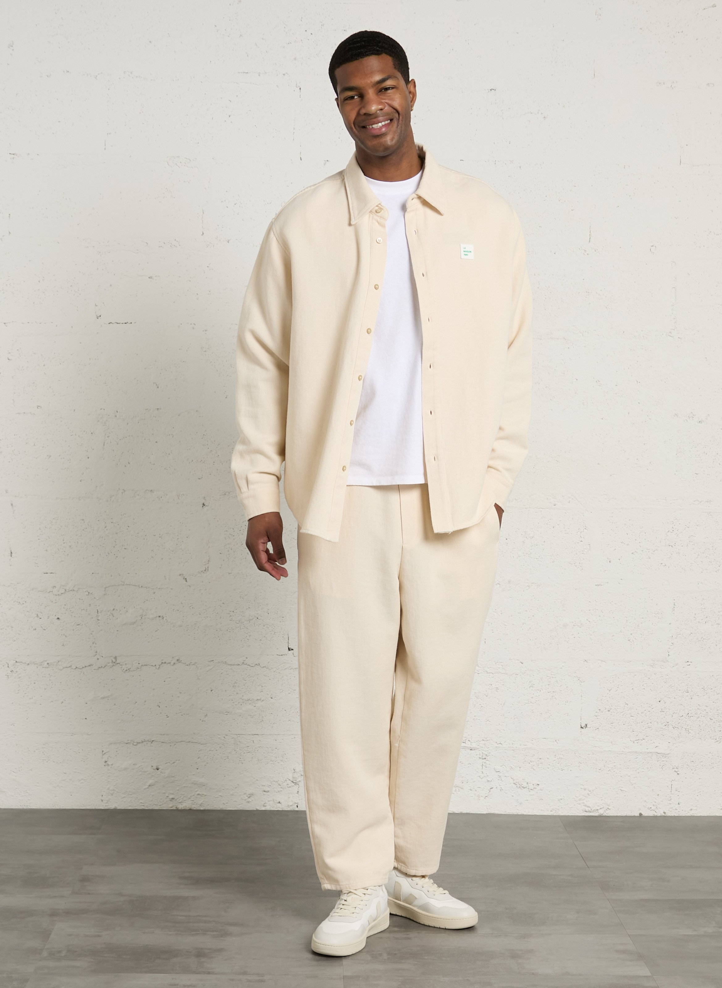 Chemise ample manches longues afaz AMERICAN VINTAGE Beige