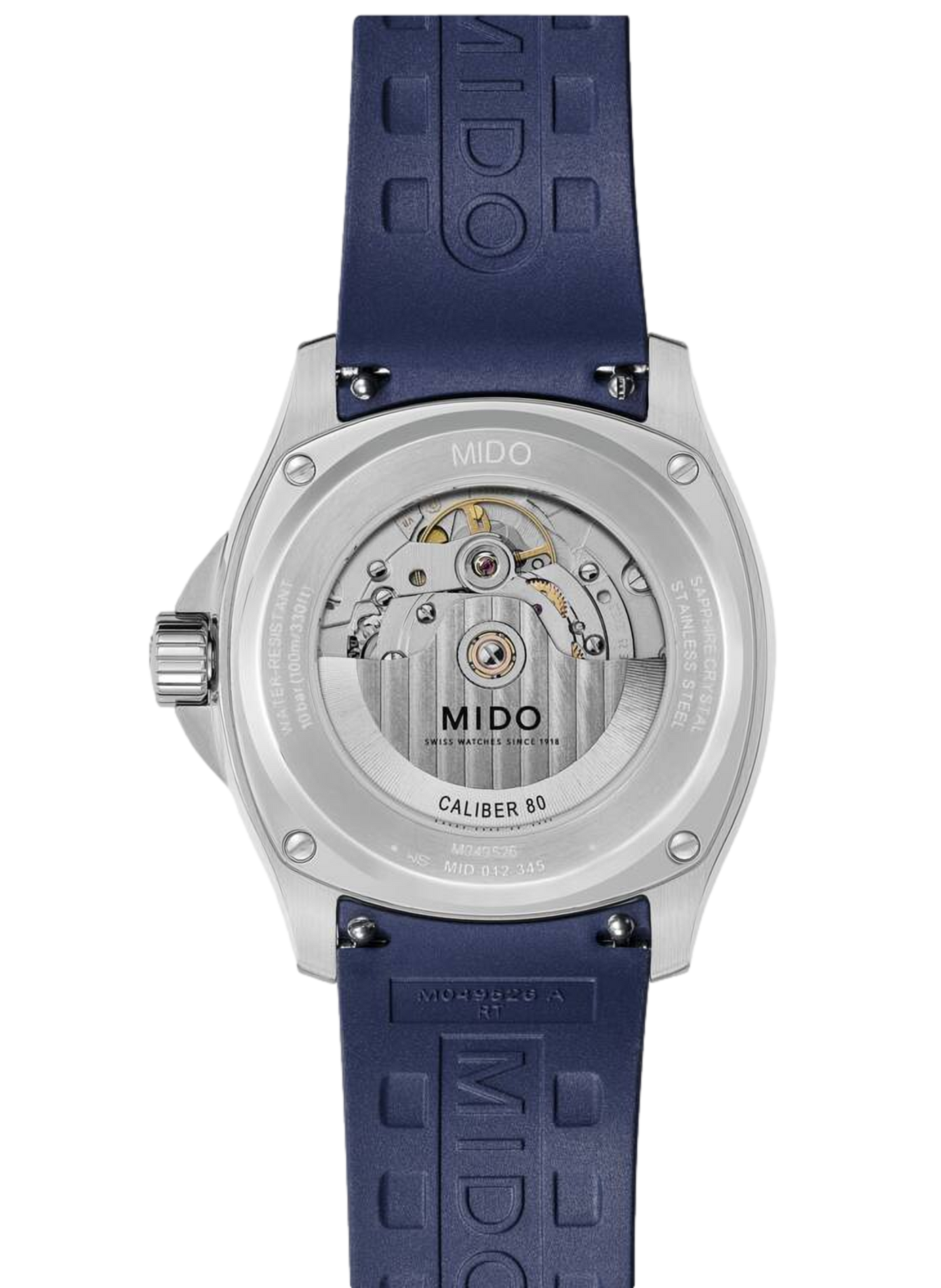 Montre Multifort TV Big Date en acier inoxydable MIDO Bleu