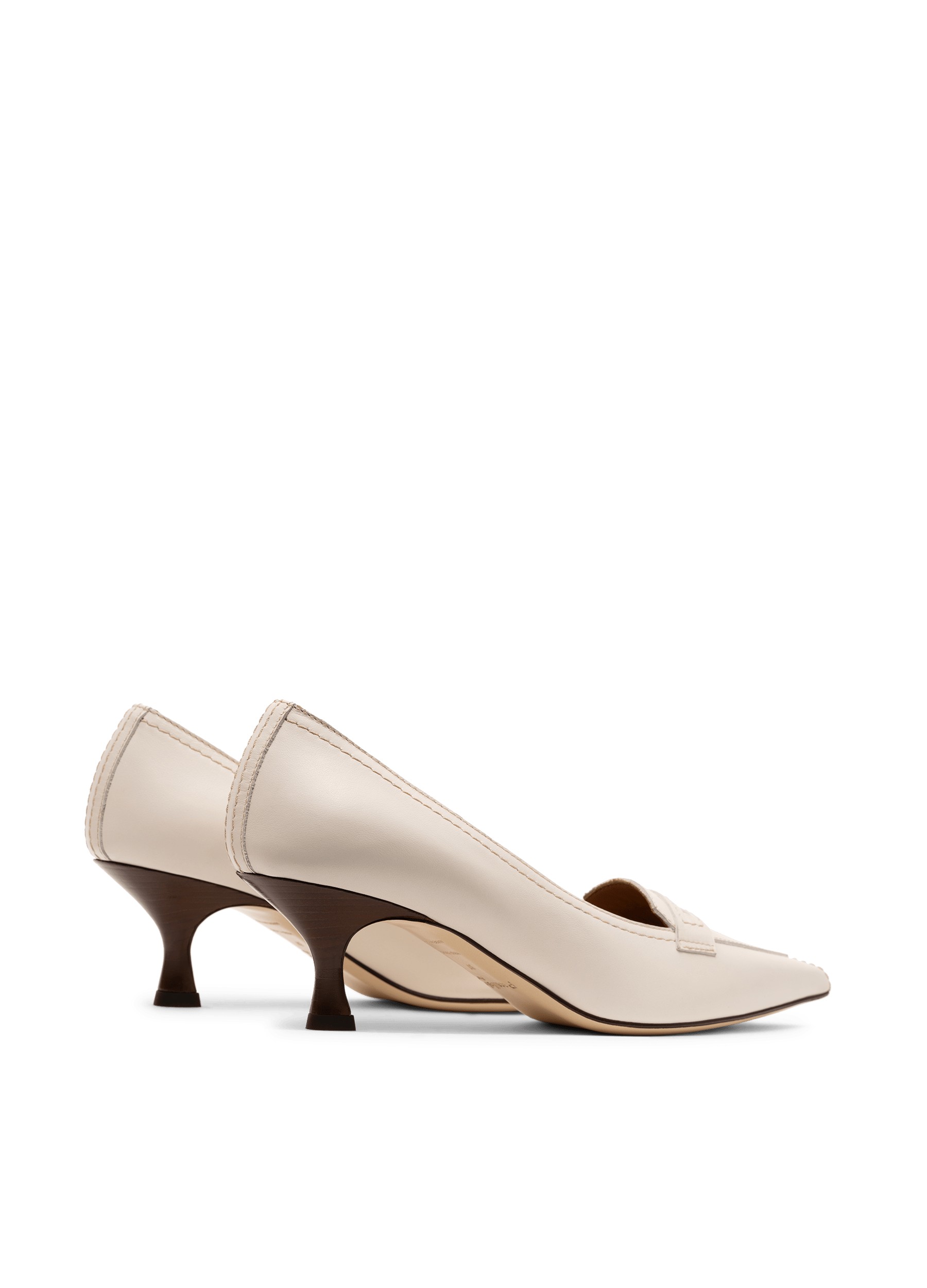 Mocassins moino en veau lisse PARALLELE Blanc