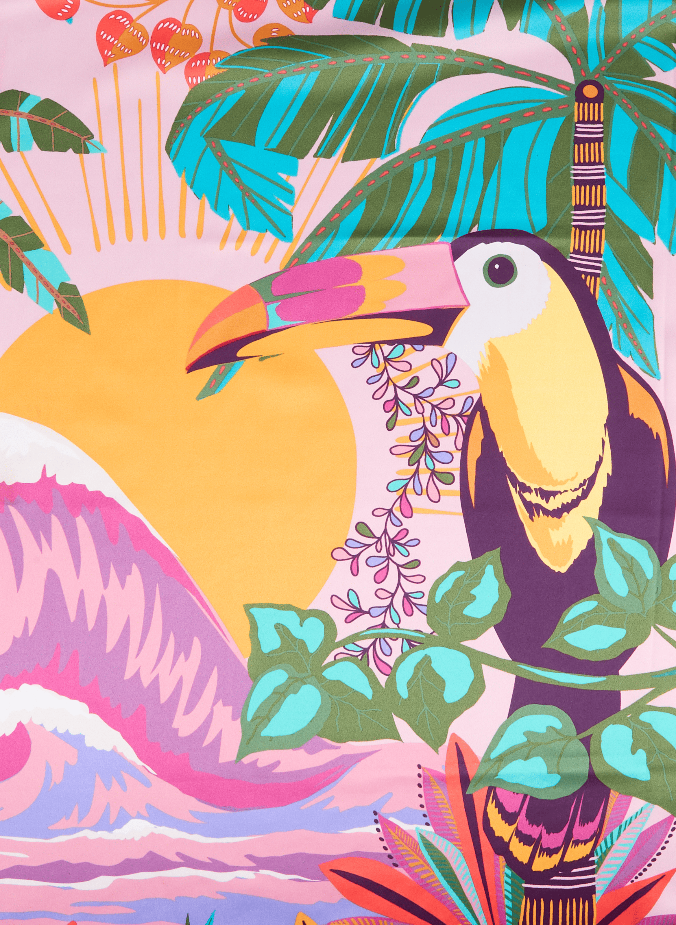 Foulard imprimé Hawaï WILD Rose