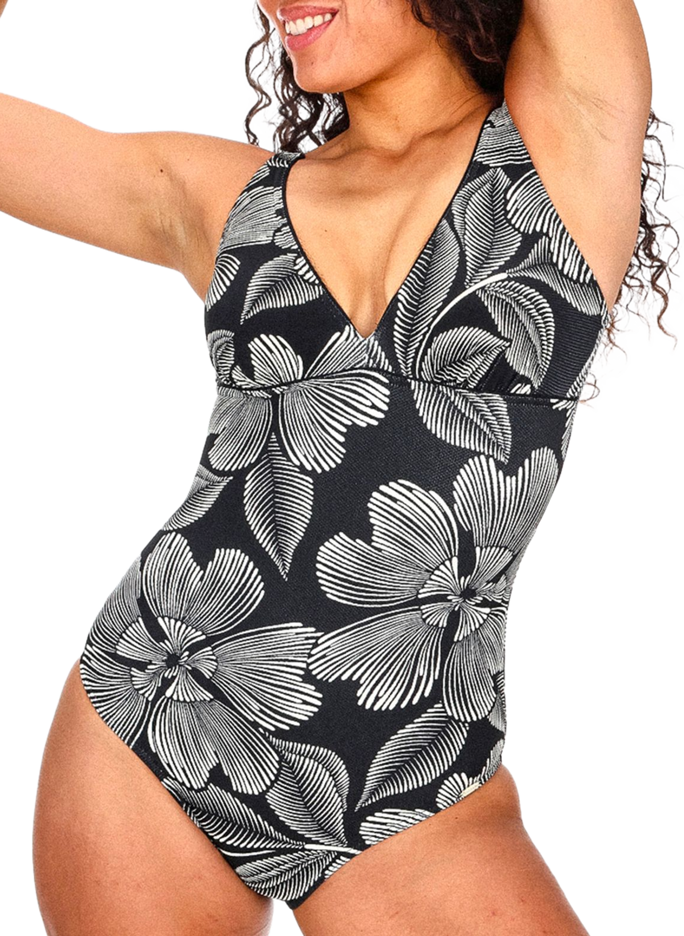 Maillot de bain une pièce à fleurs GRAIN DE SABLE Multicolore