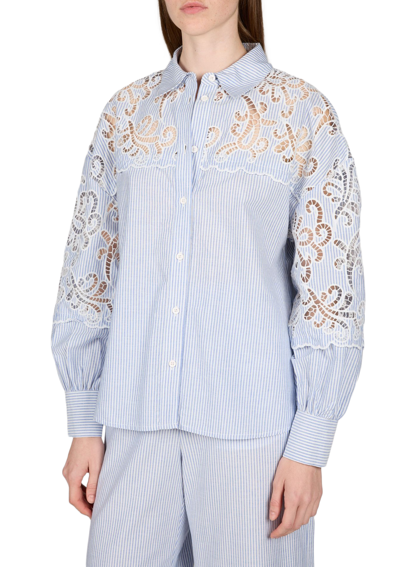Leticia cotton blouse SUNCOO Blue