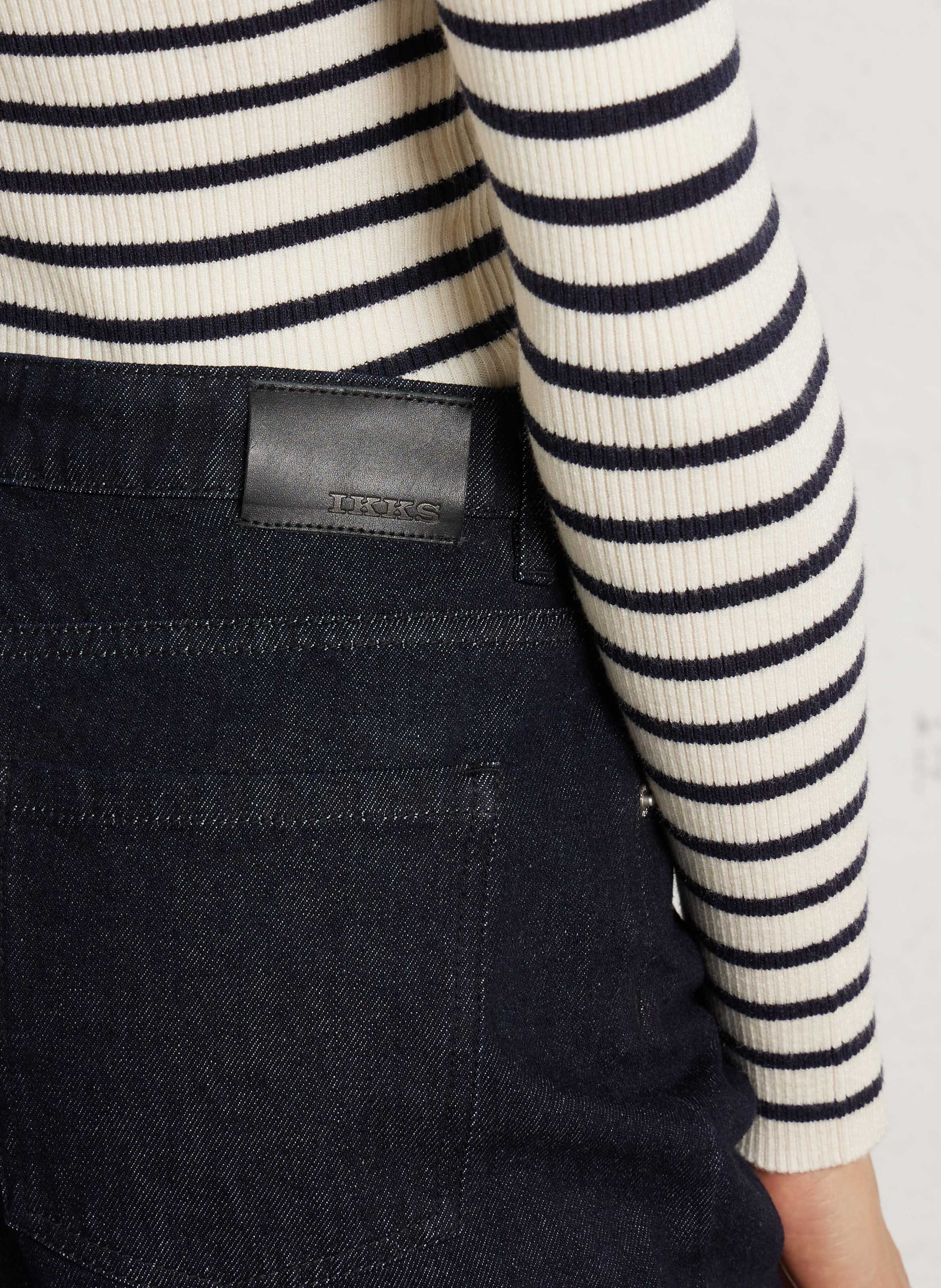 Jean bootcut taille haute en coton livie IKKS Bleu