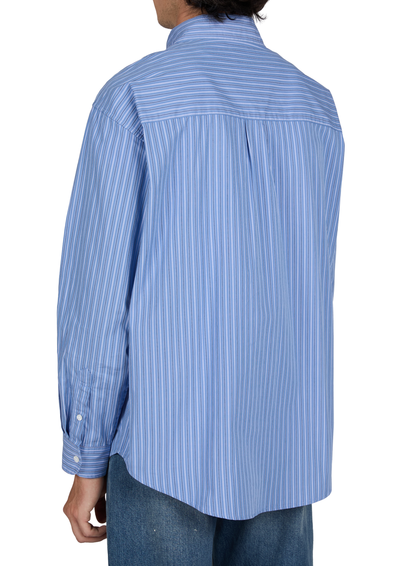 Striped long-sleeve cotton shirt CARHARTT WIP Blue