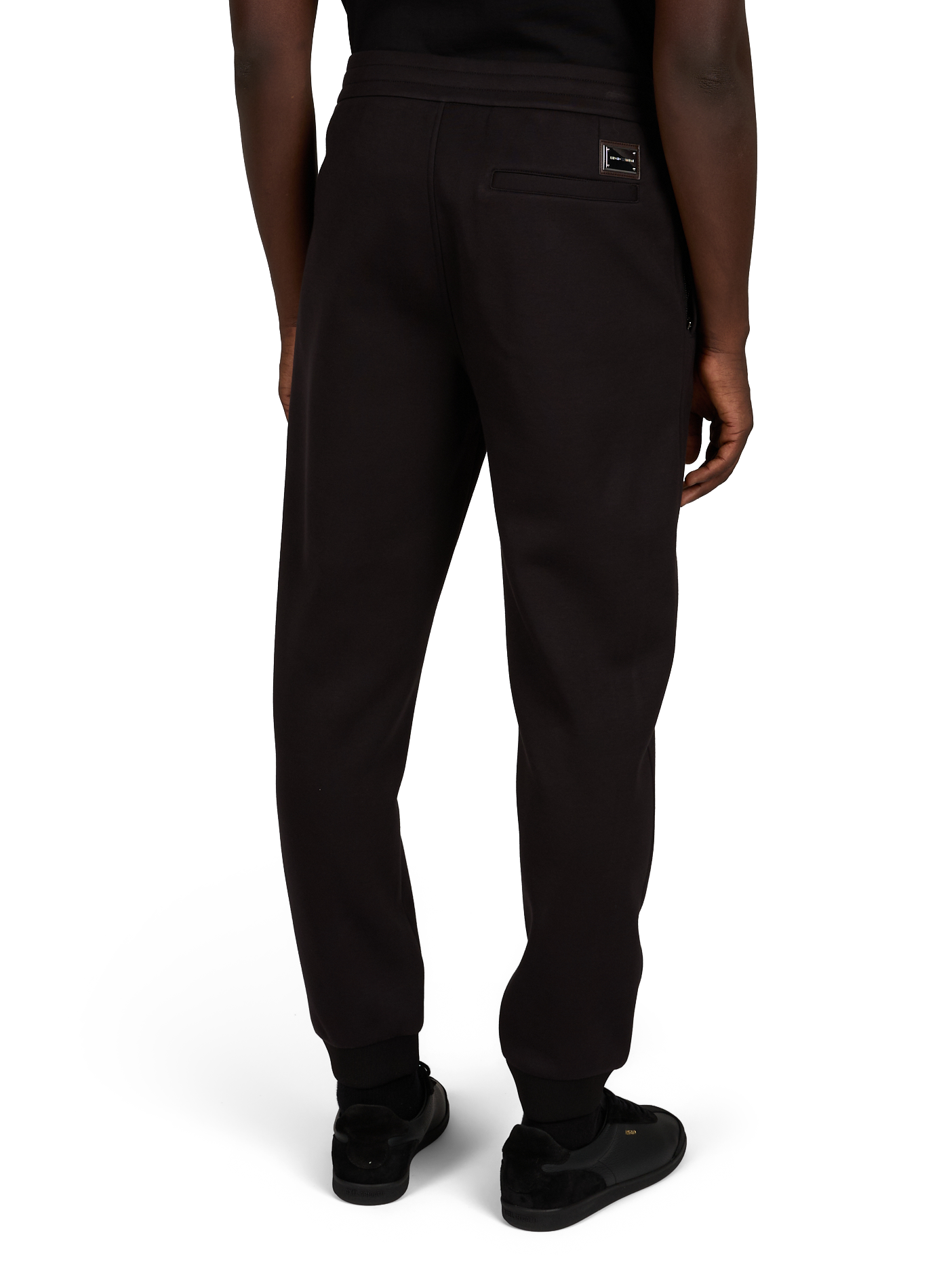 Solid Straight Leg Joggers EMPORIO ARMANI Black