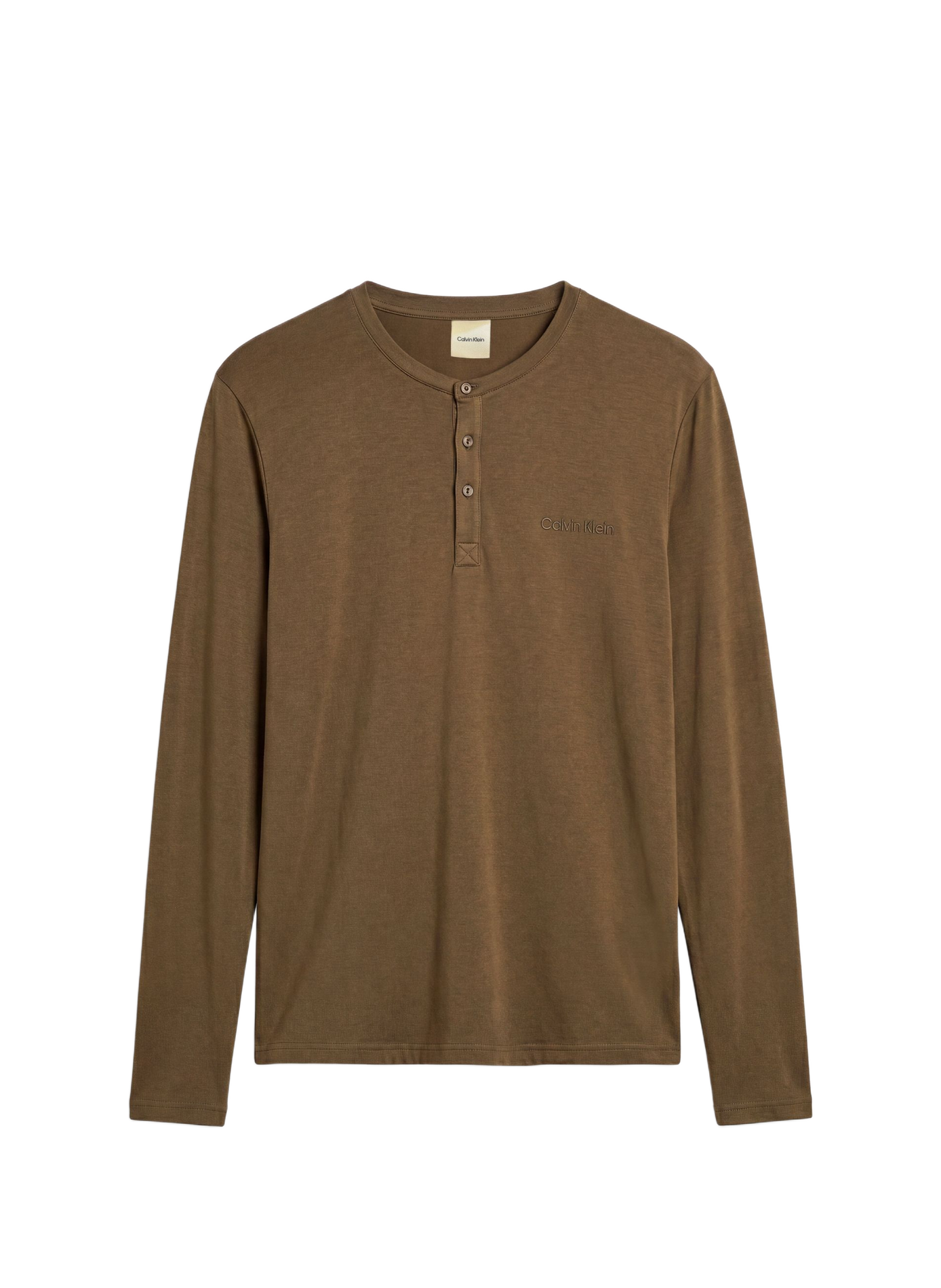 Pyjama-Langarm-T-Shirt CALVIN KLEIN Khaki