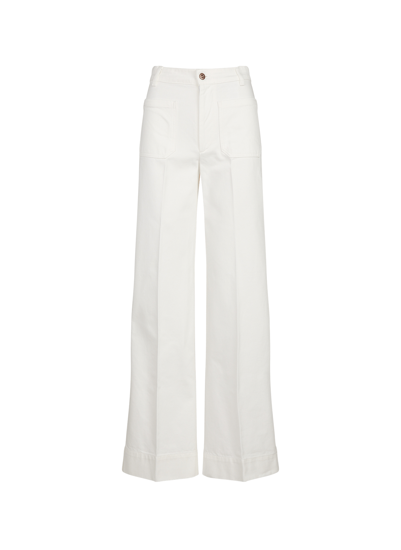 Wide-leg cotton jeans VICTORIA BECKHAM White