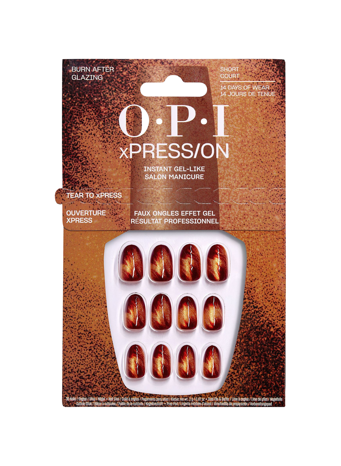 Quemar Después de Esmaltar - xPress/On OPI Marron foncé & doré