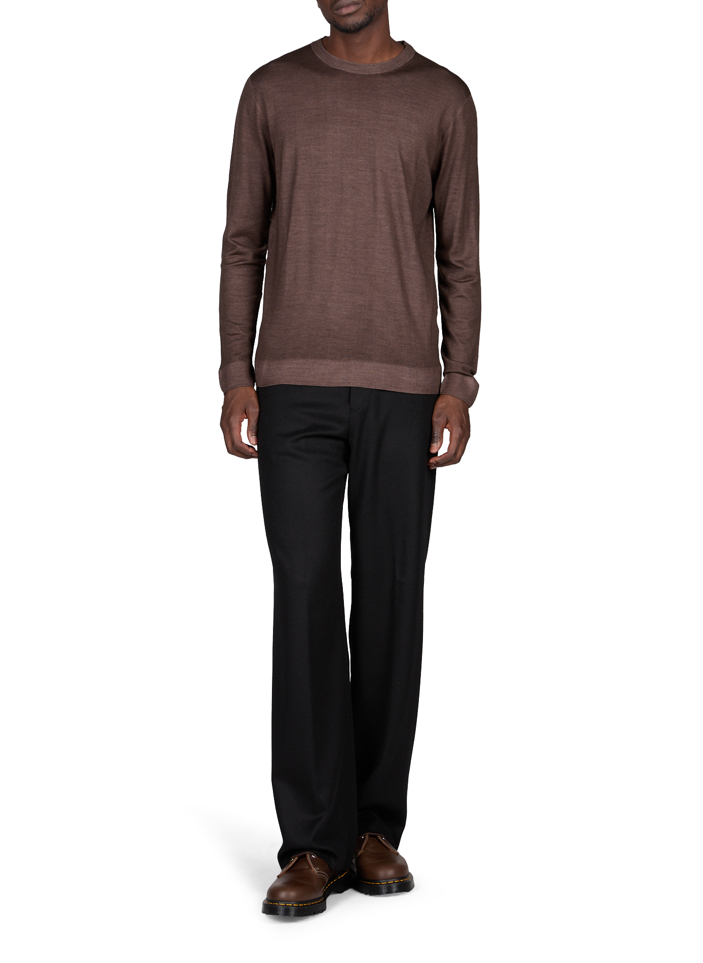 Gerade geschnittener Wollpullover CORNELIANI Braun
