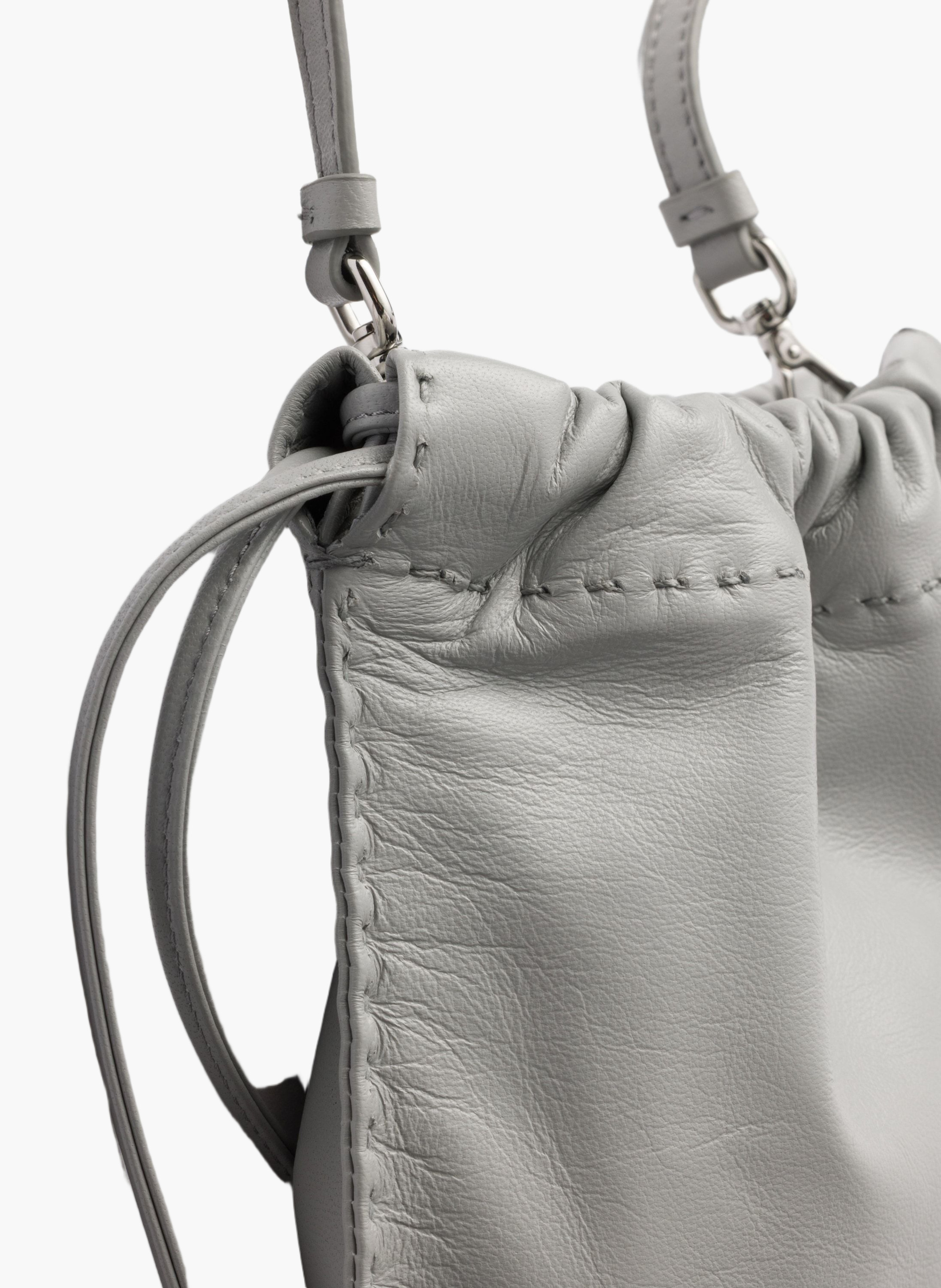 Pochette pour smartphone en cuir nappa PRADA Gris