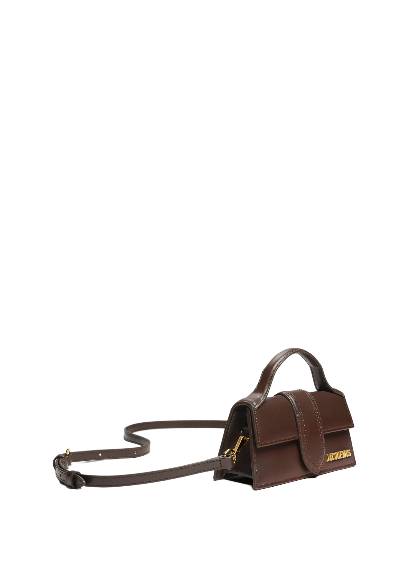 Le mini sac Bambino en cuir de veau JACQUEMUS Brown