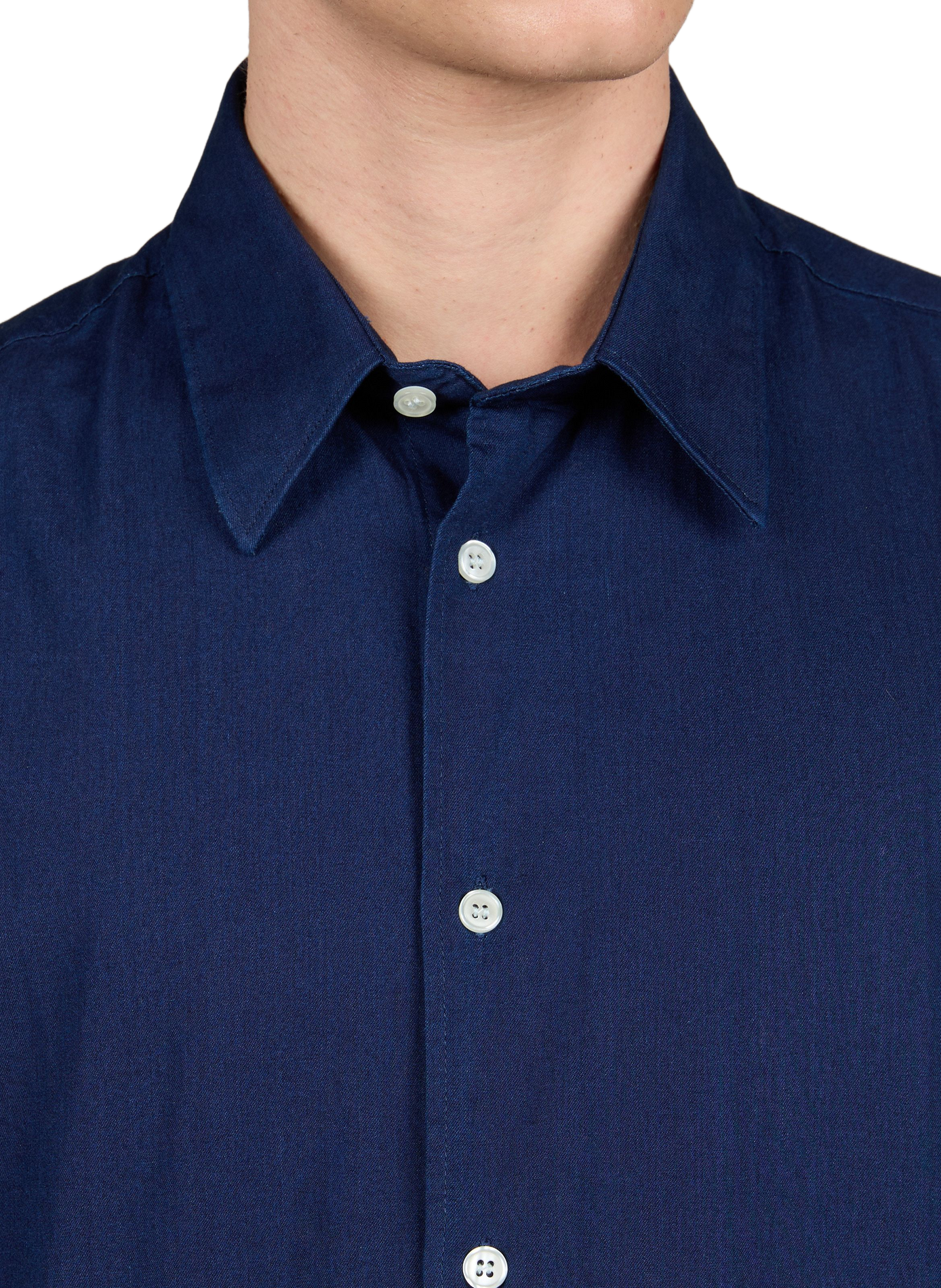 Solid button-down shirt LAFAURIE Blue