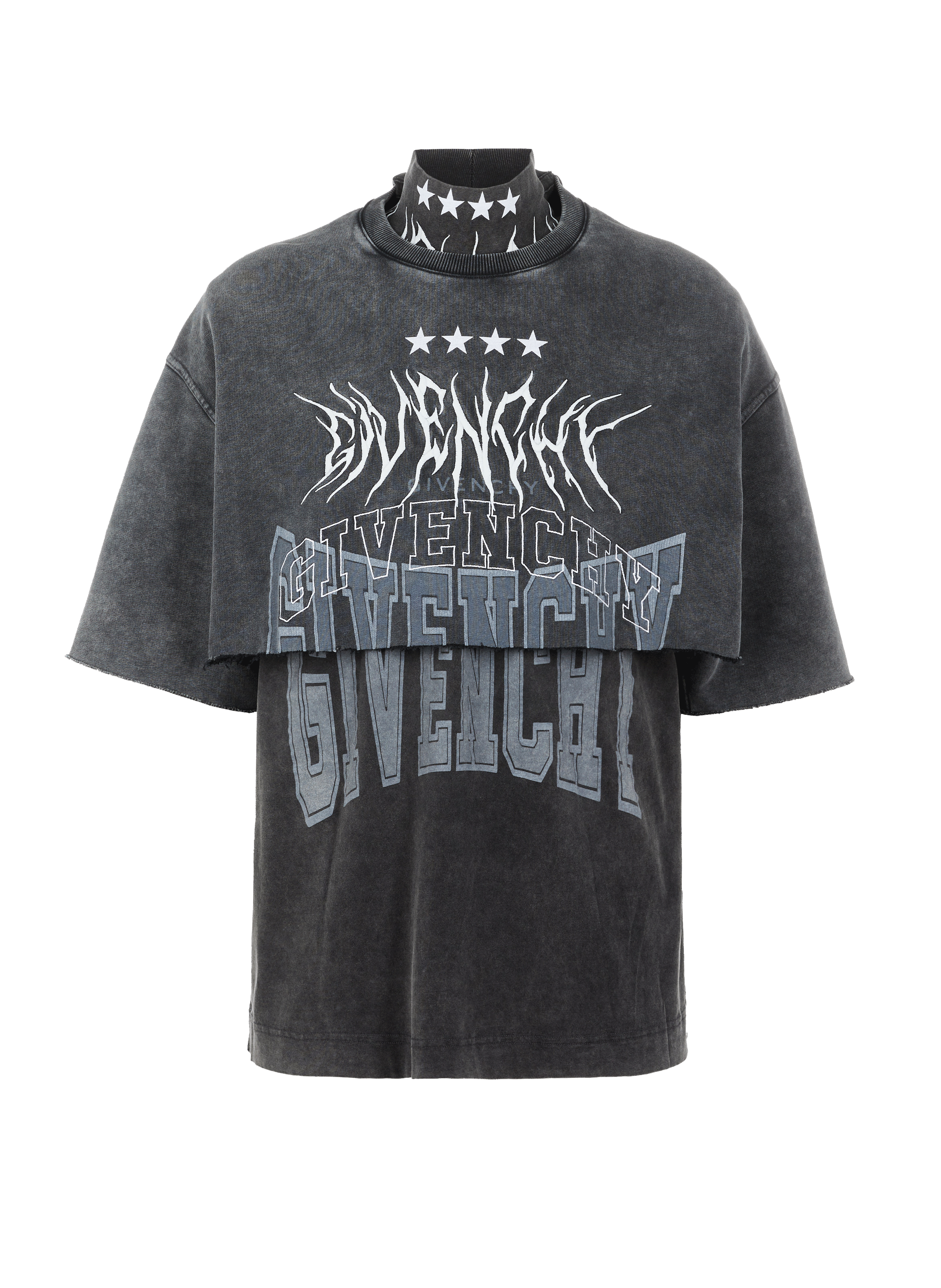 T-shirt à effet superposé en coton