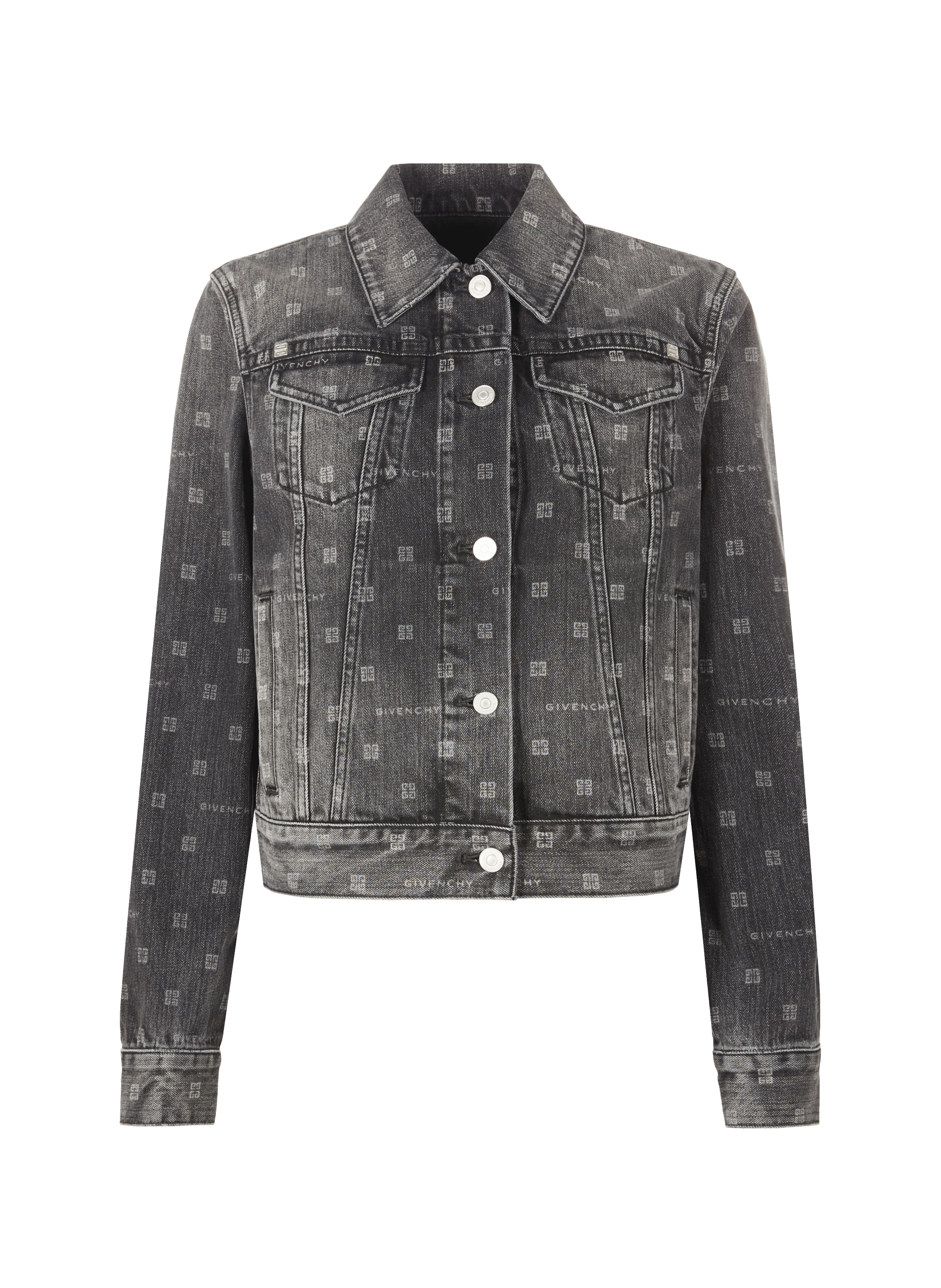 Veste en jean monogramme