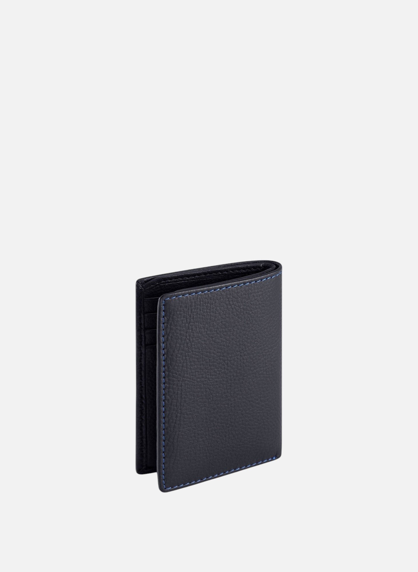 Petit porte cartes charles en cuir grainé LE TANNEUR Noir