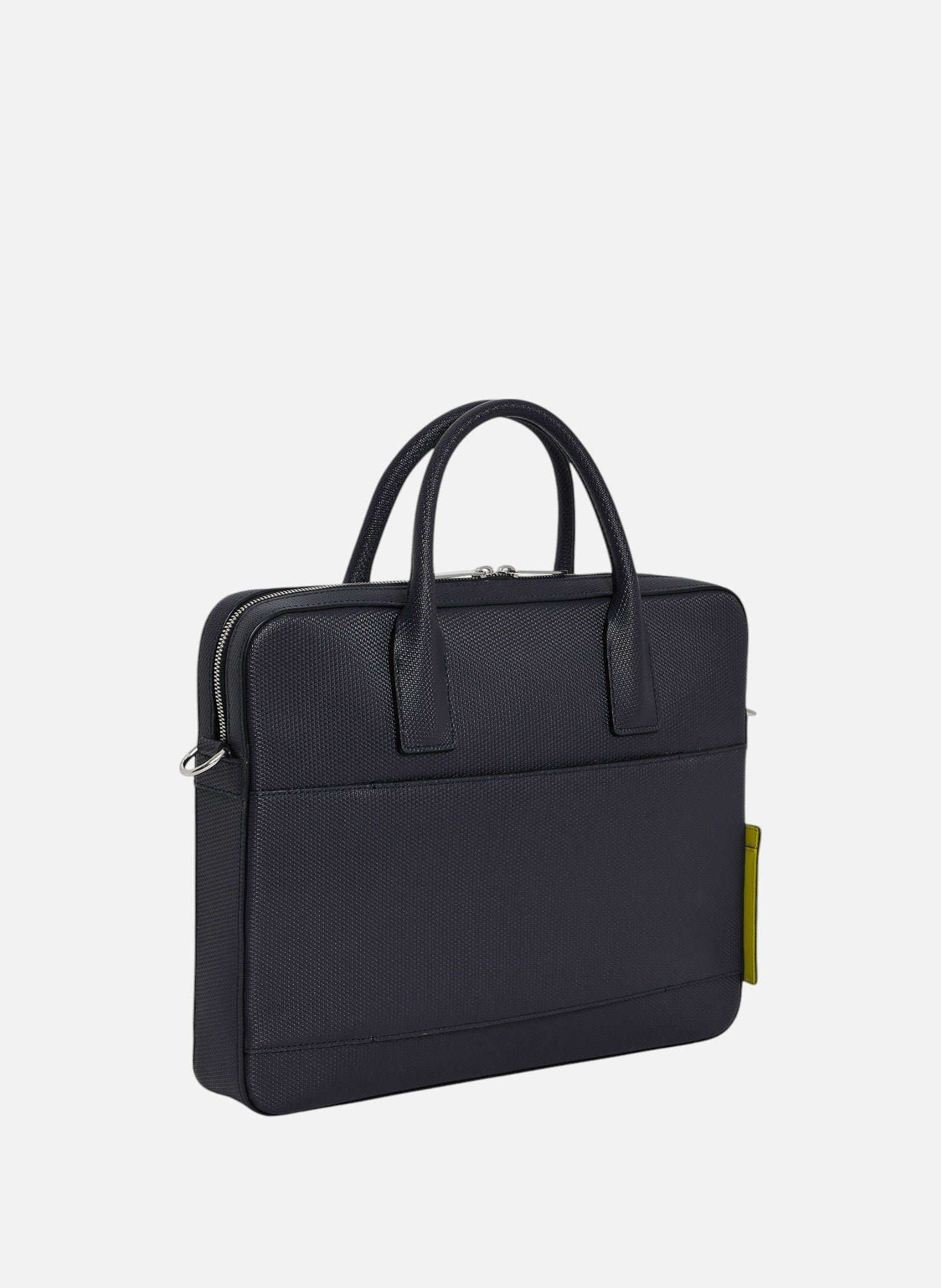 Porte document slim 14" emile en cuir signature t LE TANNEUR Bleu