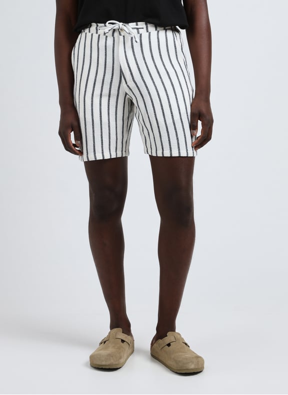 Striped cotton shorts Beige by SELECTED SELECTED Striped cotton shorts Beige