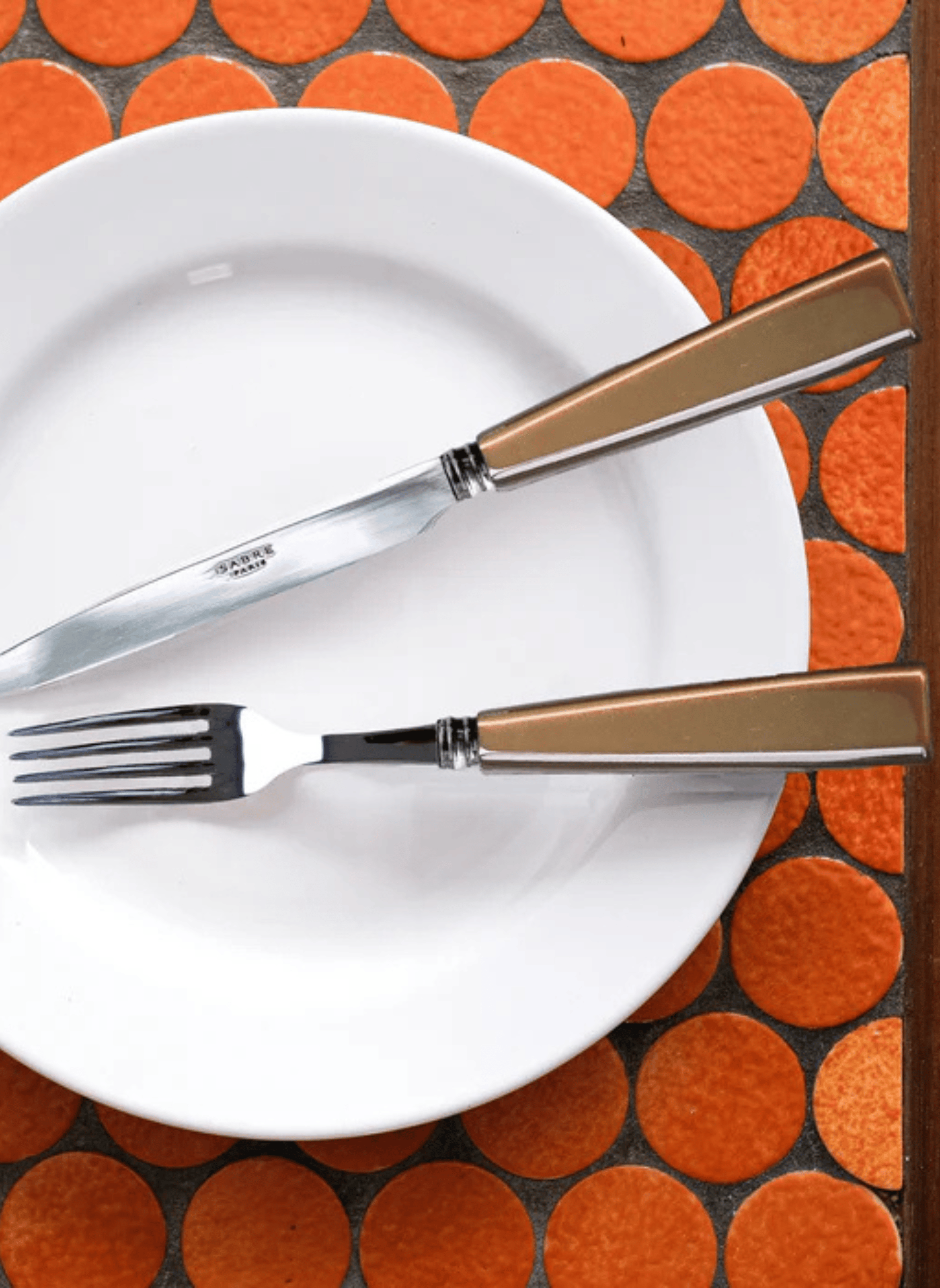 Fourchette de table, icône Marron