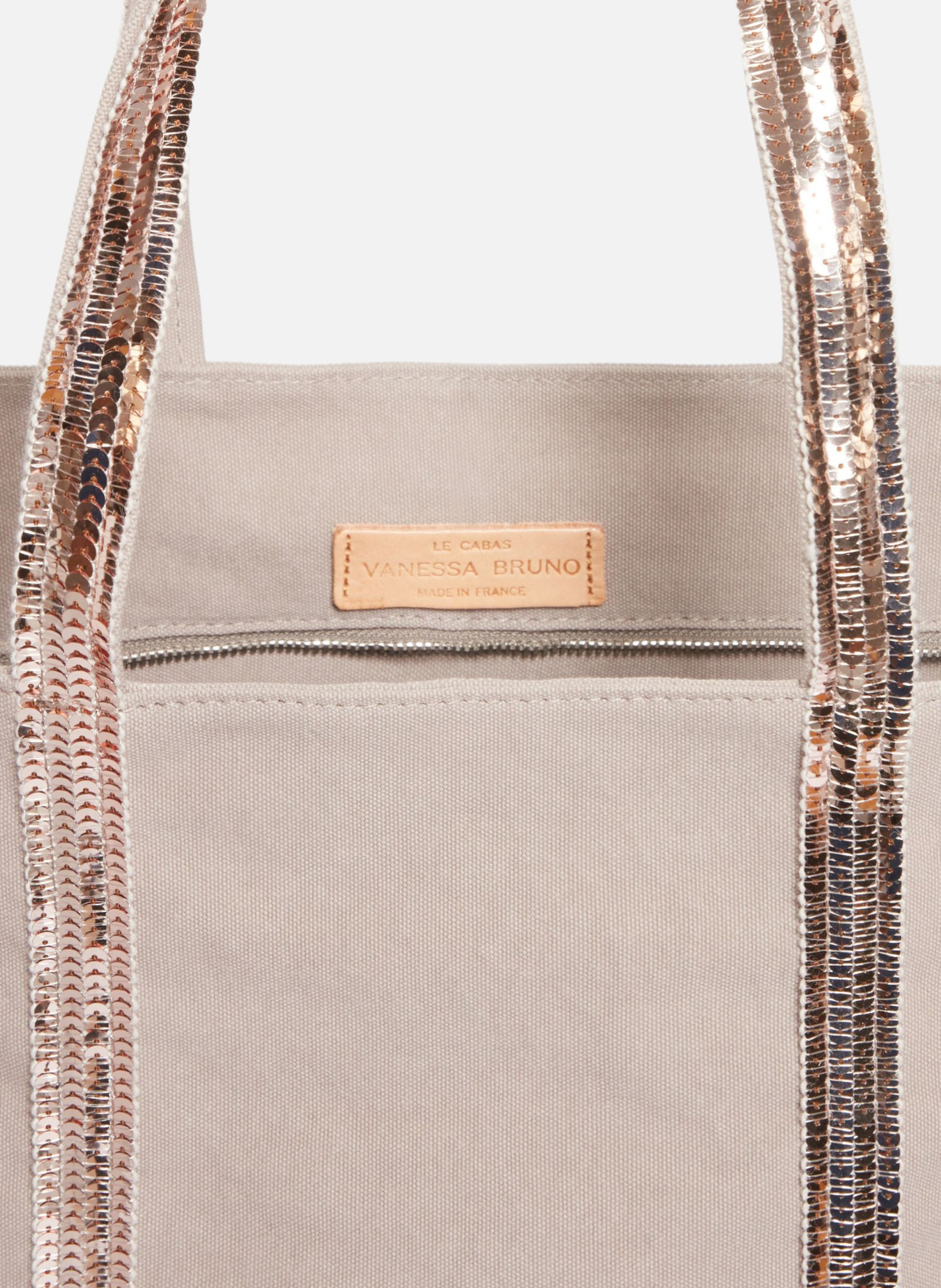 Cabas l zippé en toile VANESSA BRUNO Rose